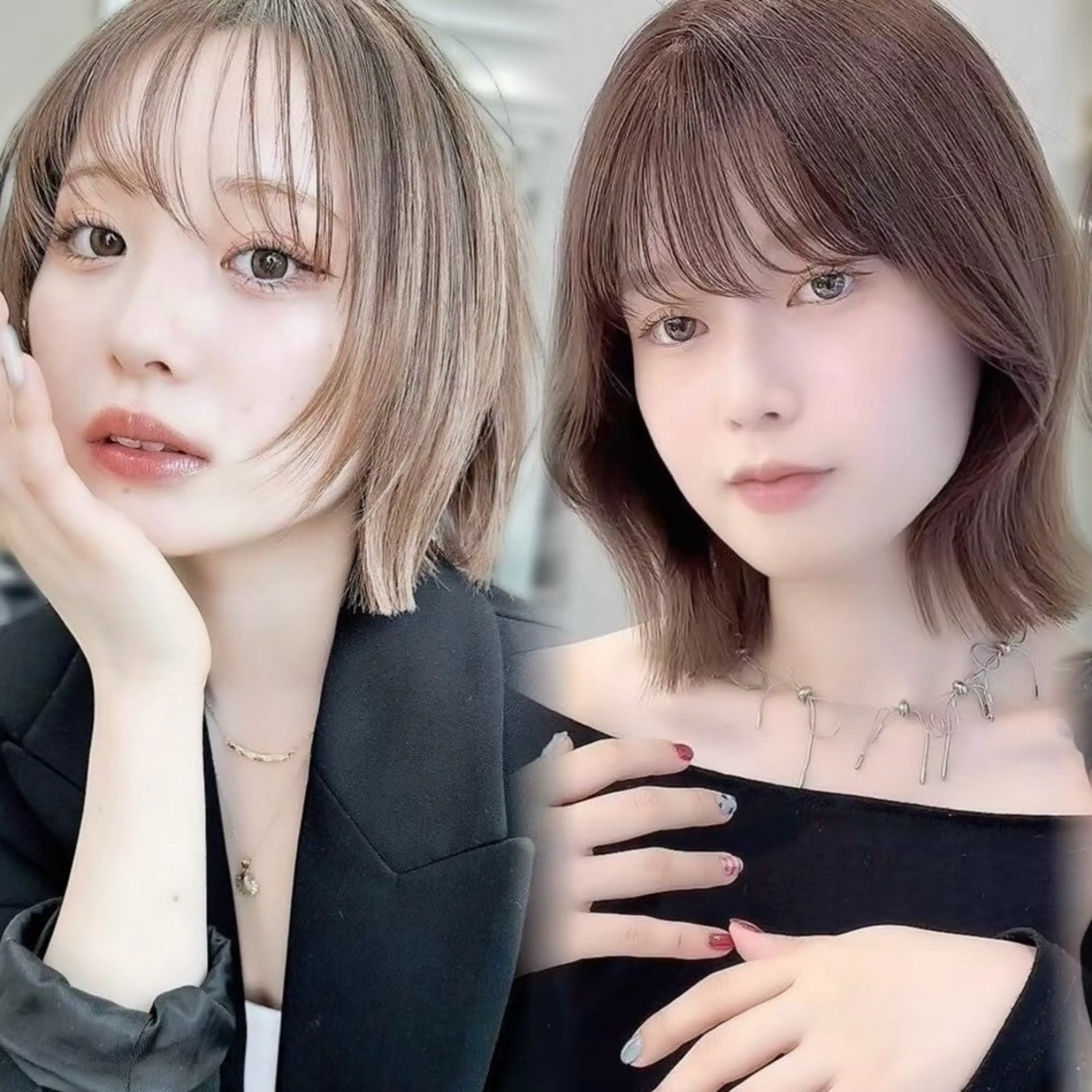 ミディアム ボブ/レイヤー/ 縮毛矯正/ 渡邊莉玖のヘアスタイル