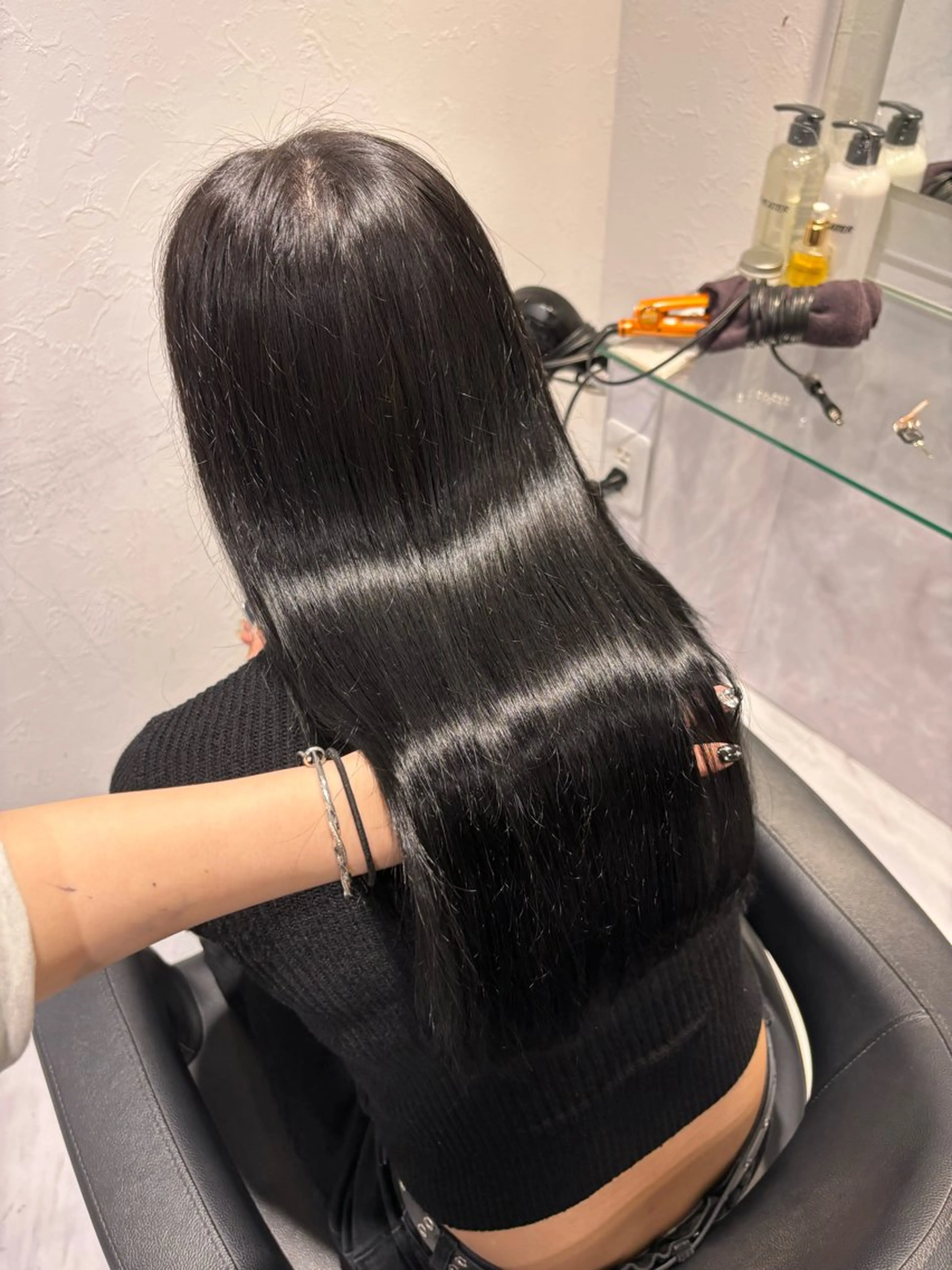 ロング カラー 黒髪 表参道♡暗髪♡ 艶カラー♡アユミのヘアスタイル