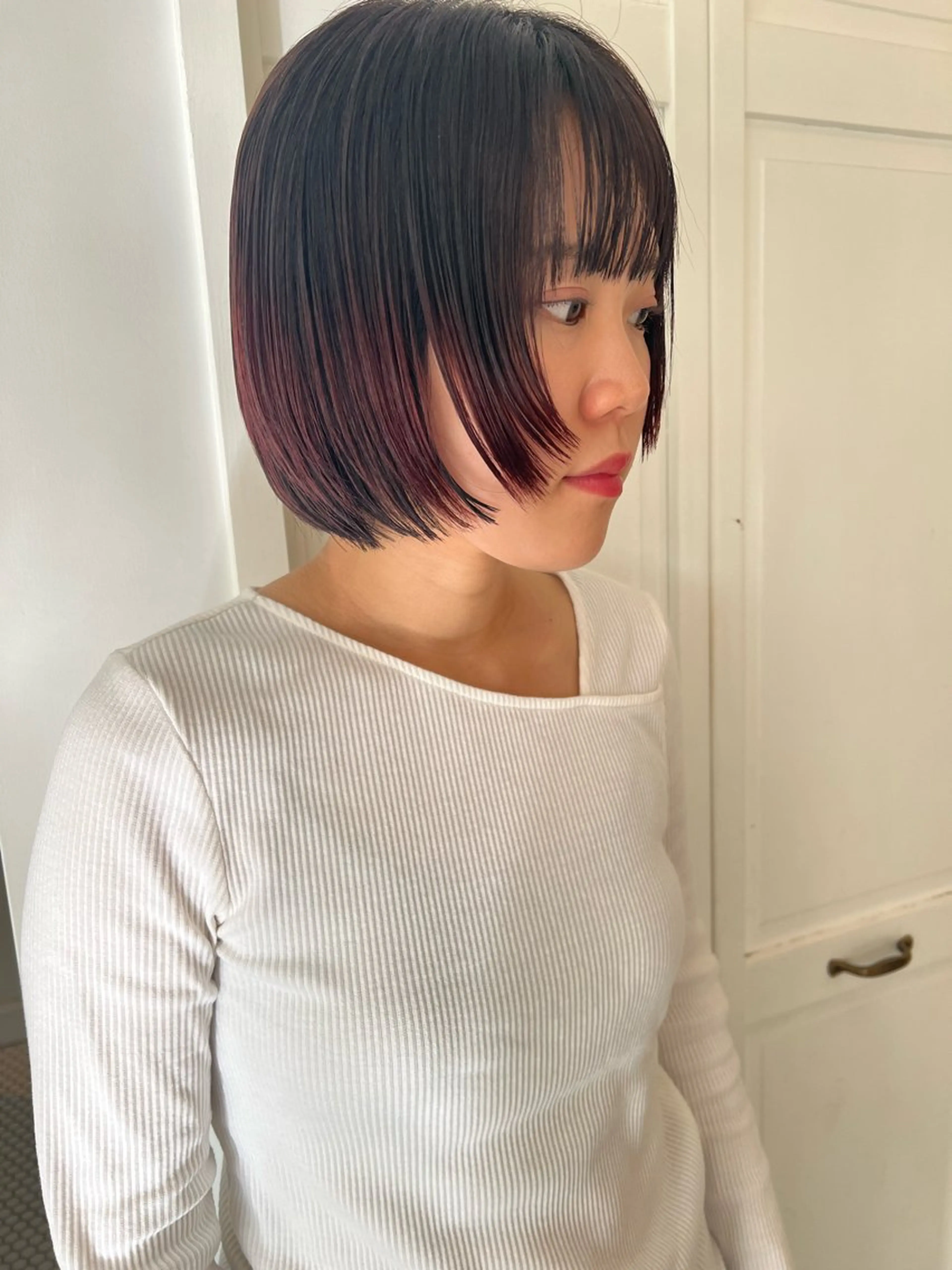 カラー カット ヘアカラー ブリーチカラー🎀 韓国風/寺門美優のヘアスタイル