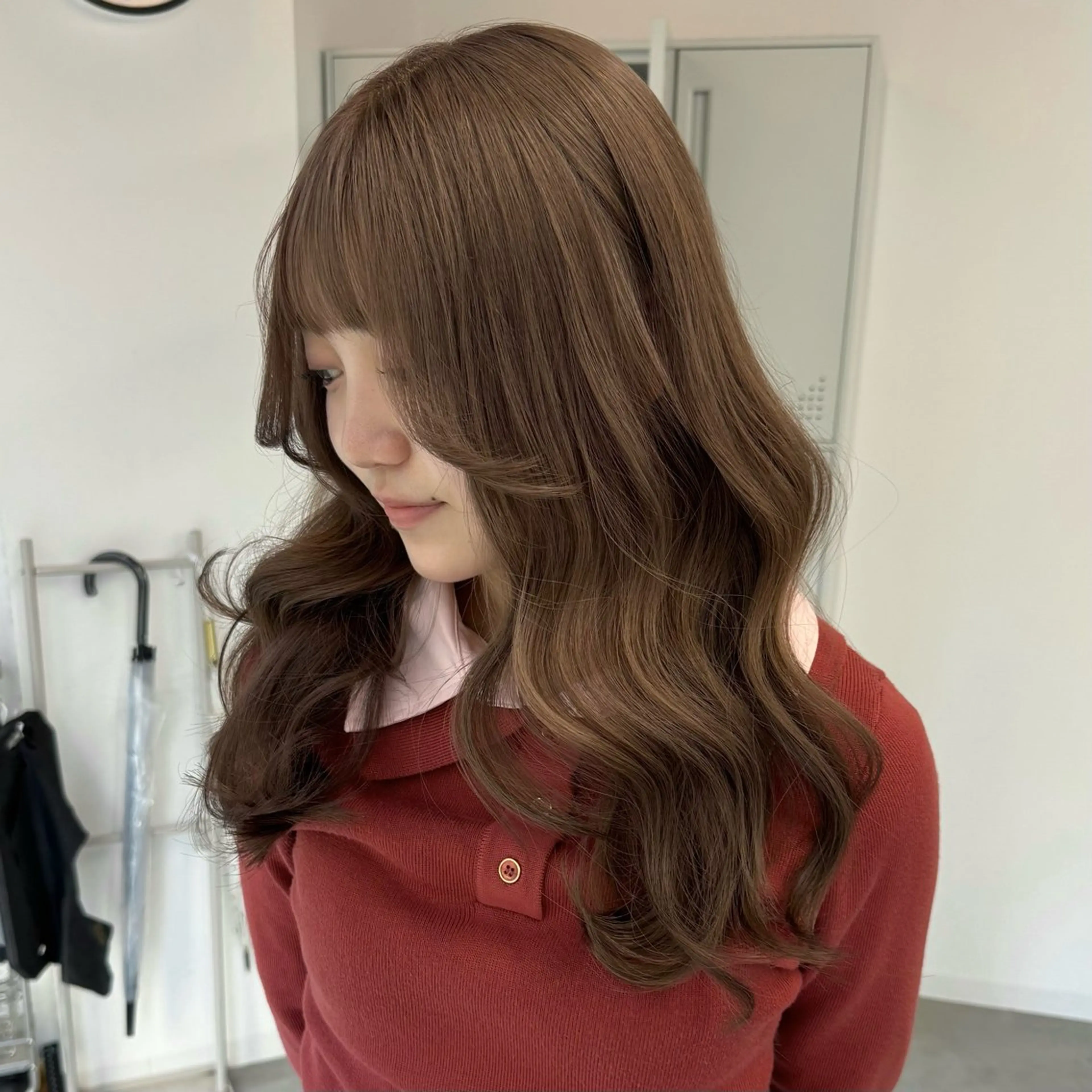 セミロング カラー ヘアカラー トリートメント エクステモデル募集 💗大阪梅田/川上のヘアスタイル