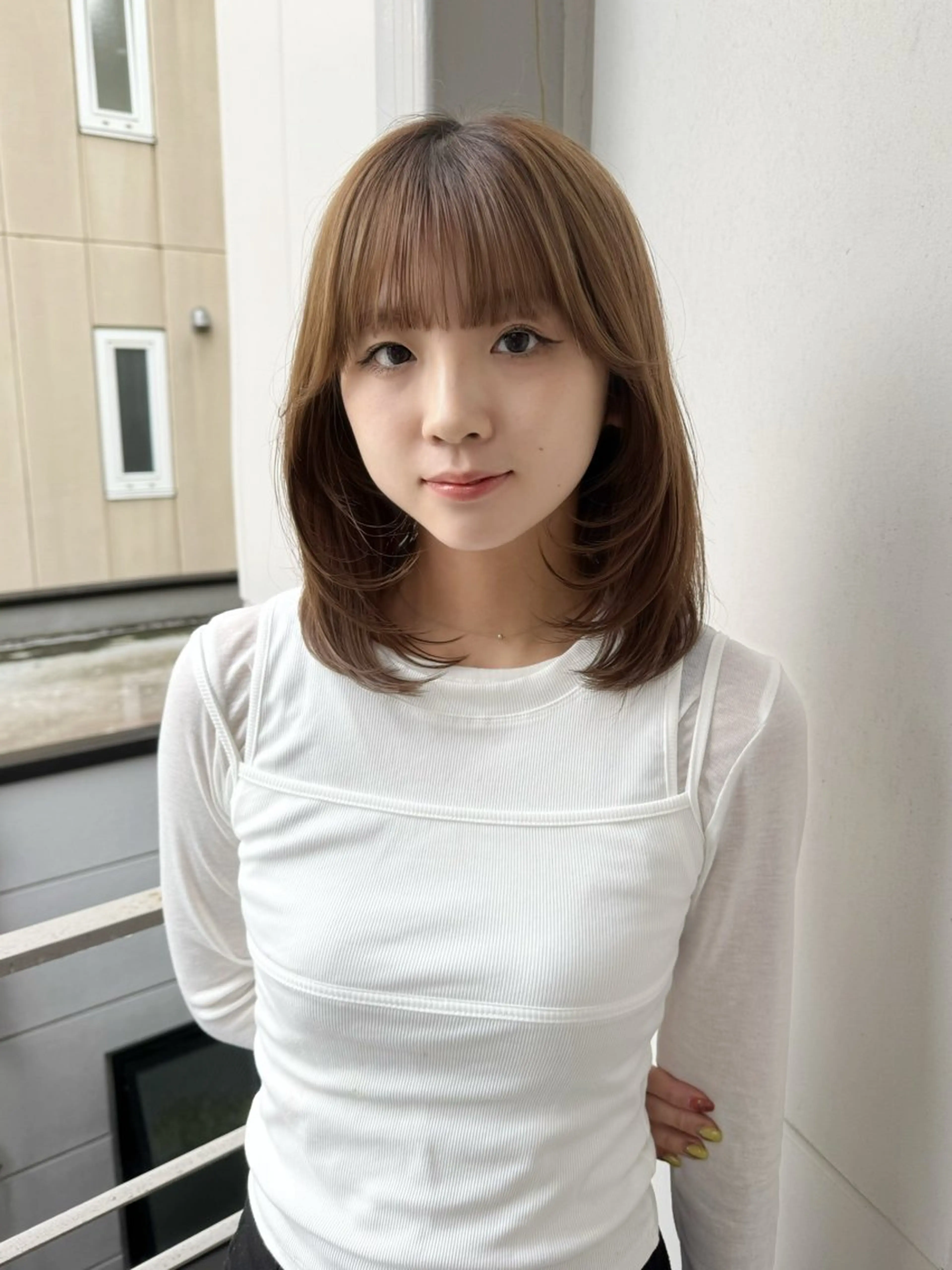 ミディアム ワンホンヘア haruna🐈🎀 / Lita 4Fのヘアスタイル