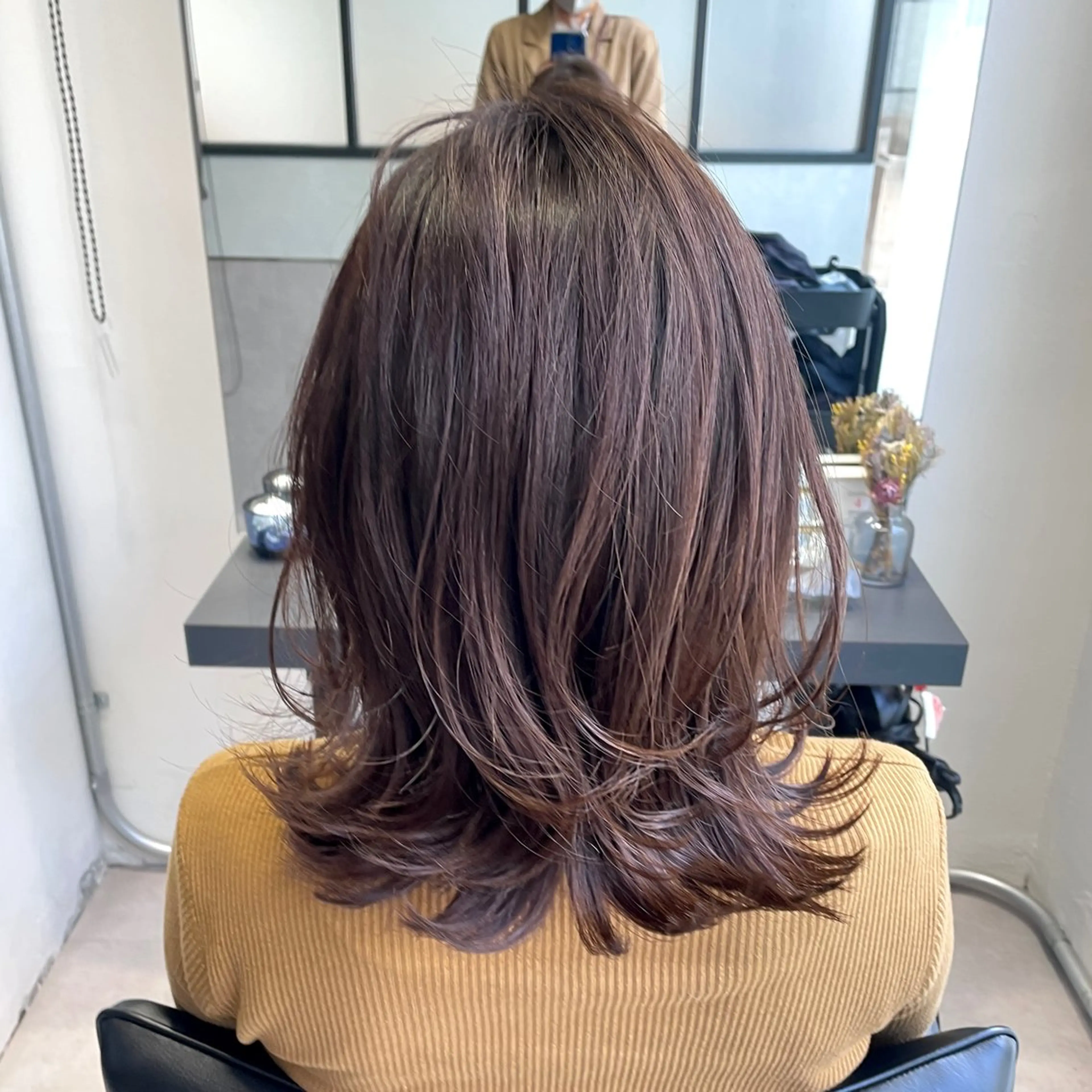 セミロング カラー ハイライトカラー ハイライト カット ヘアカラー トリートメント ヘッドスパ matka白髪ぼかし 大人ヘア/KEIKOのヘアスタイル
