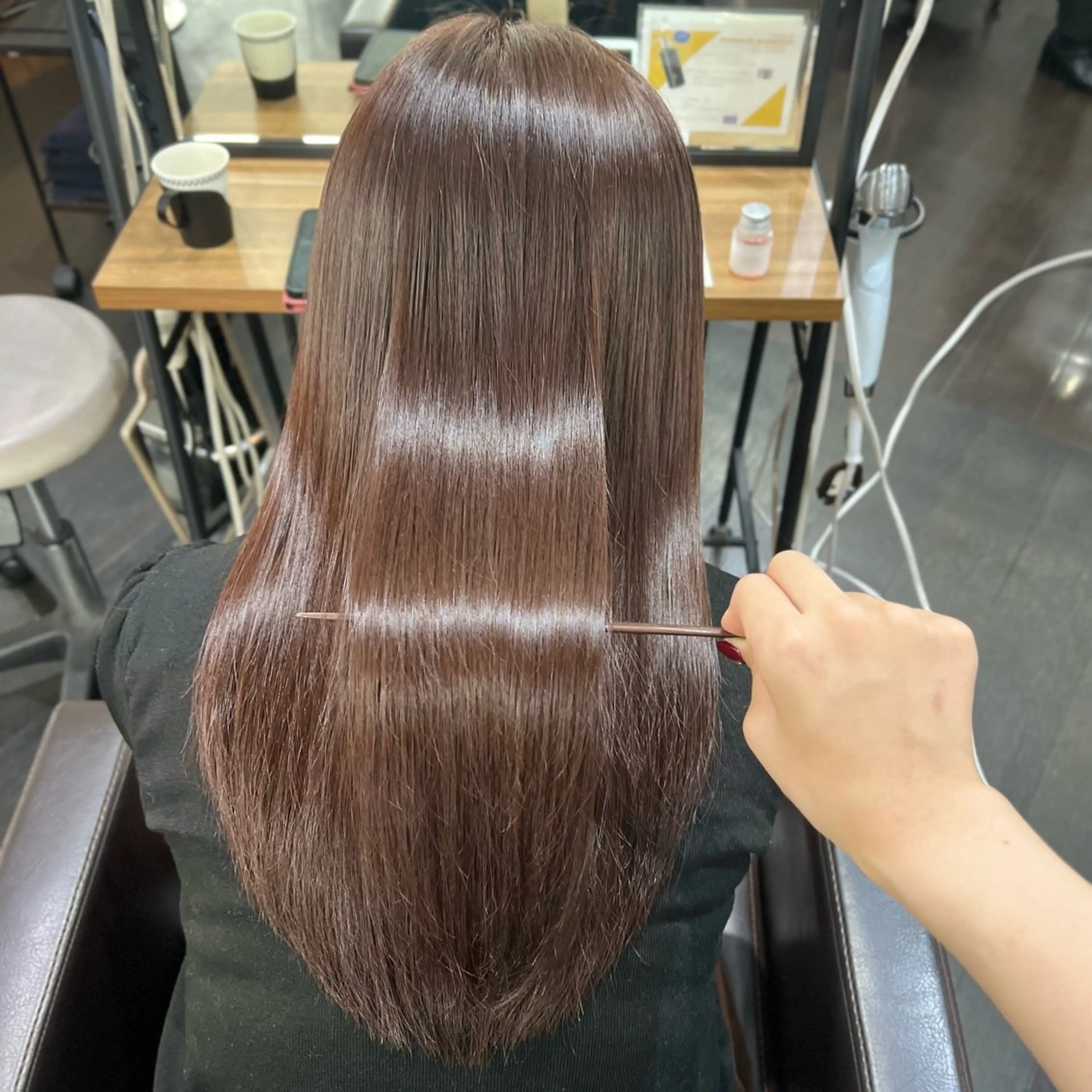 ロング カラー 透明感カラー カット ヘアカラー トリートメント 髪質改善✖️透明感/ レイヤー/はるなのヘアスタイル