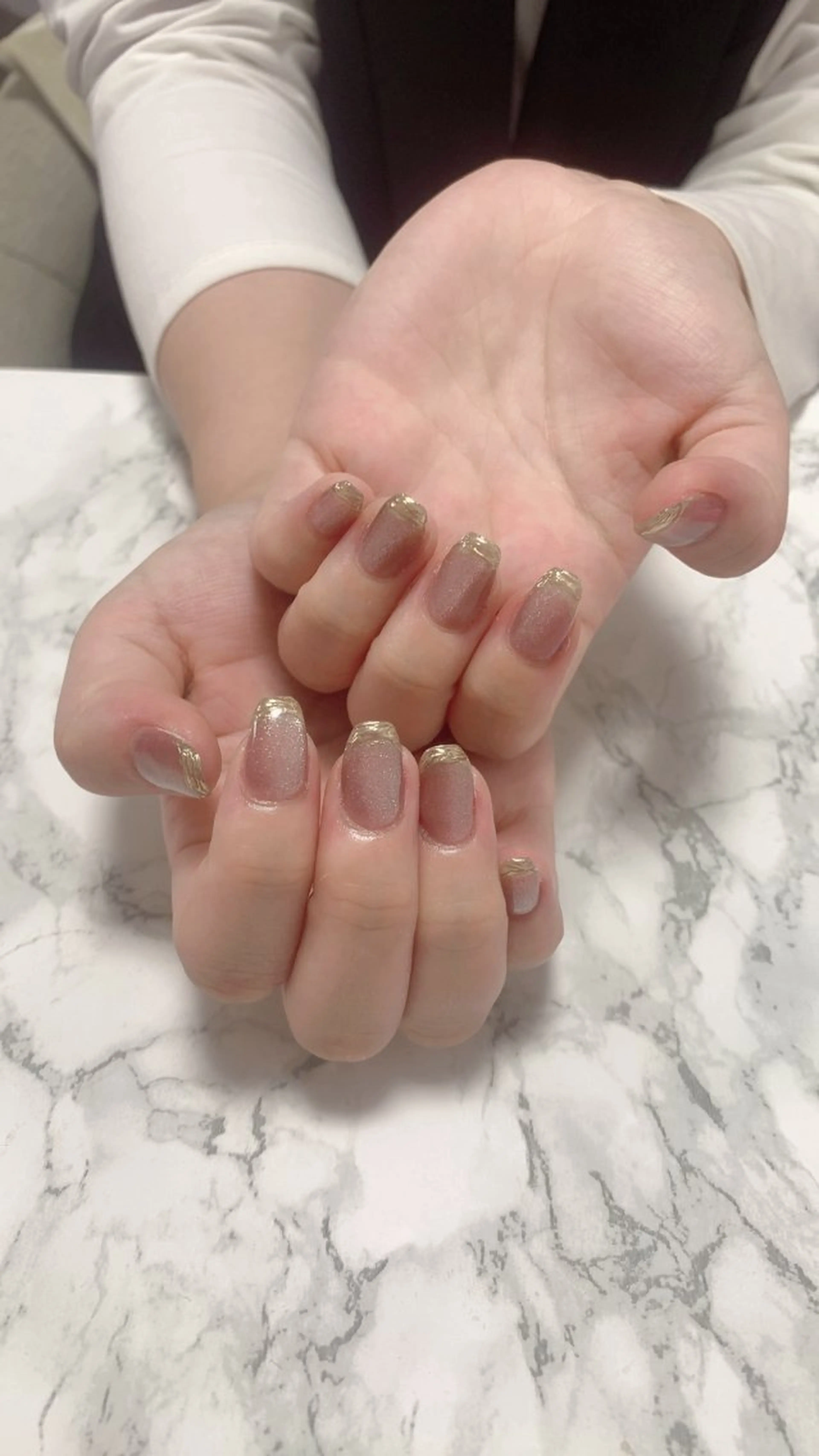 ネイル ハンドネイル はな💎ネイル ワンホン、長さ出しのネイルデザイン