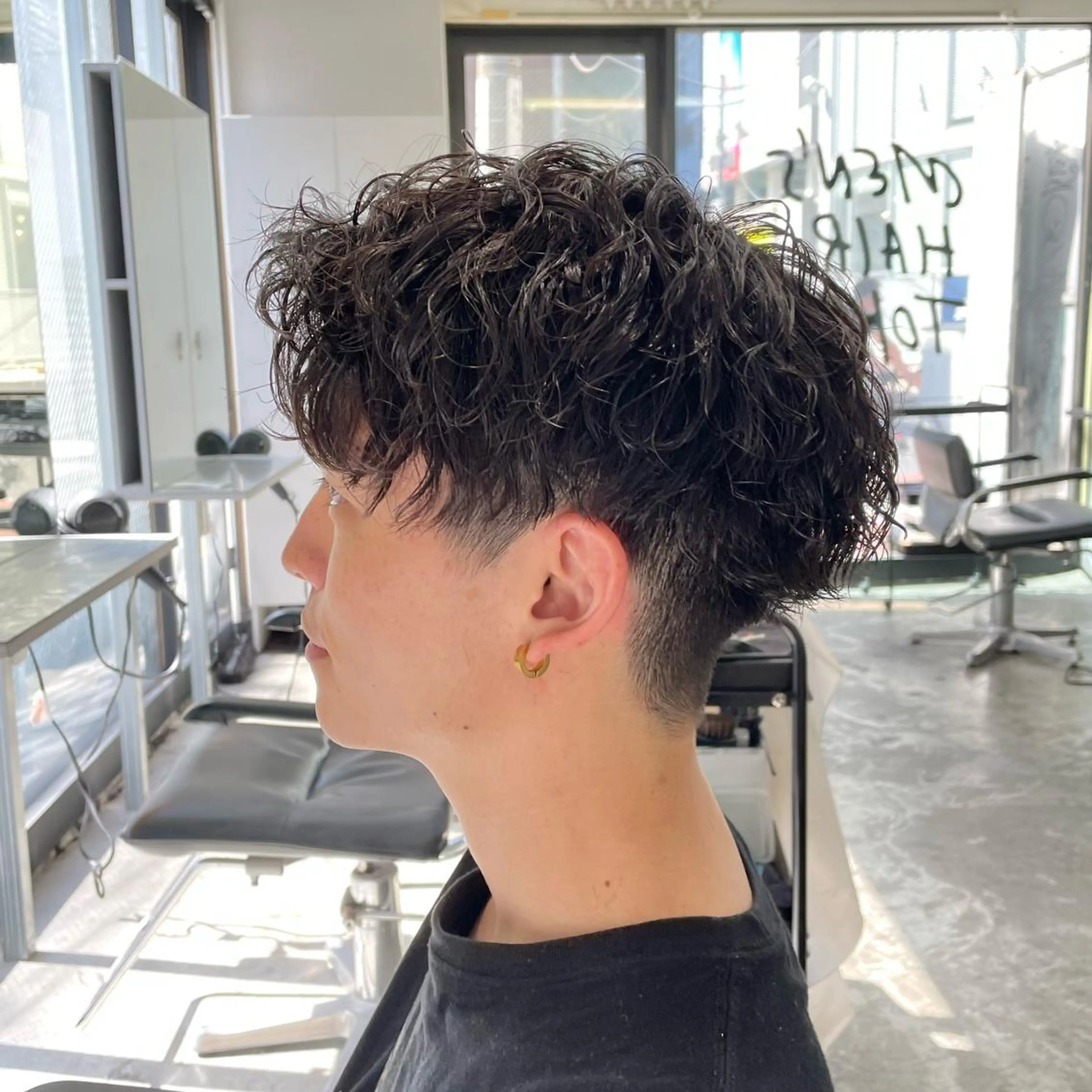 ショート パーマ メンズ カット パーマ メンズ特化美容師/ 藤戸 椋のヘアスタイル