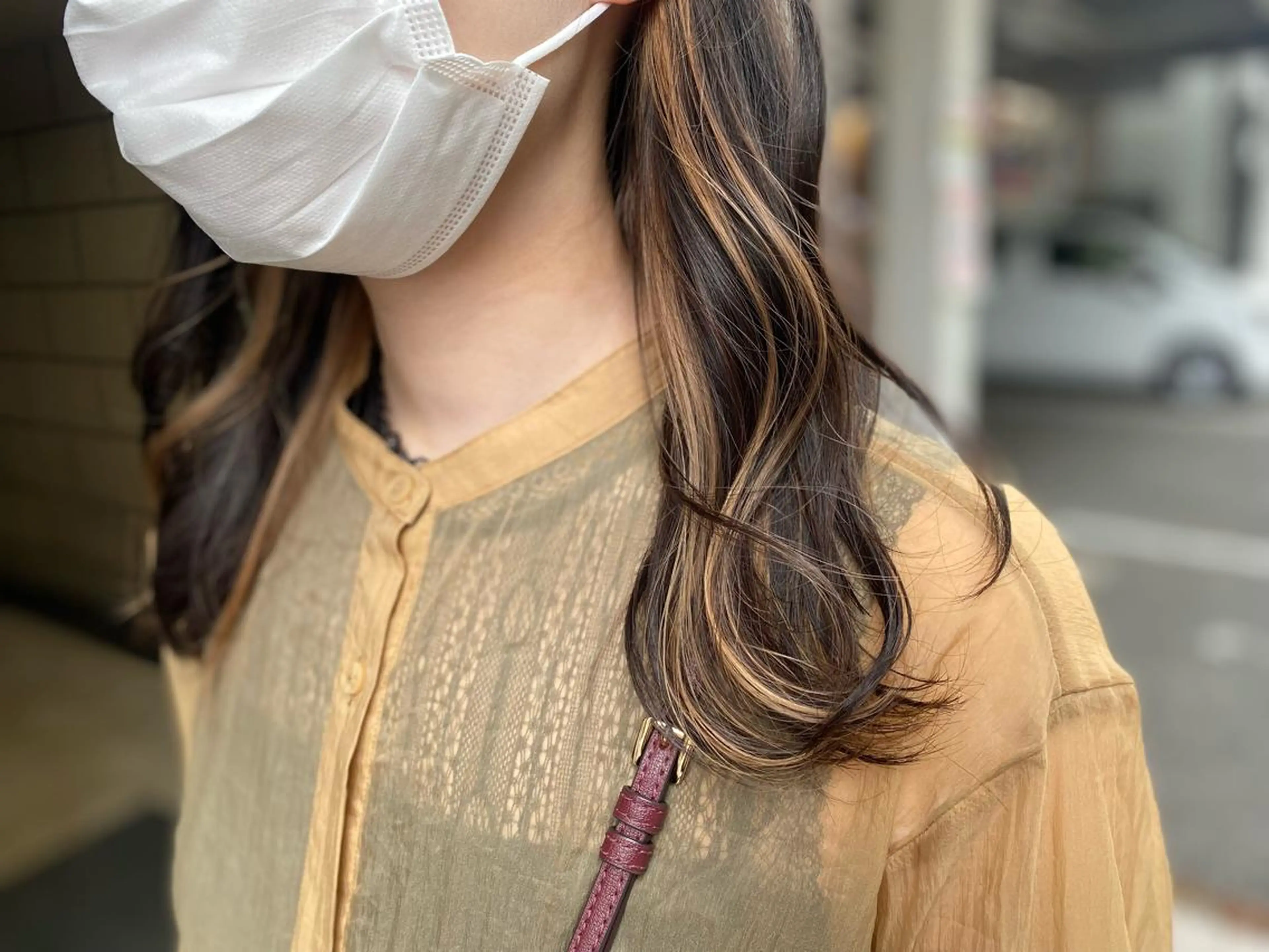 セミロング カット ヘアカラー トリートメント 詩乃🎀ピンク 暖色系🫧レイヤーのヘアスタイル