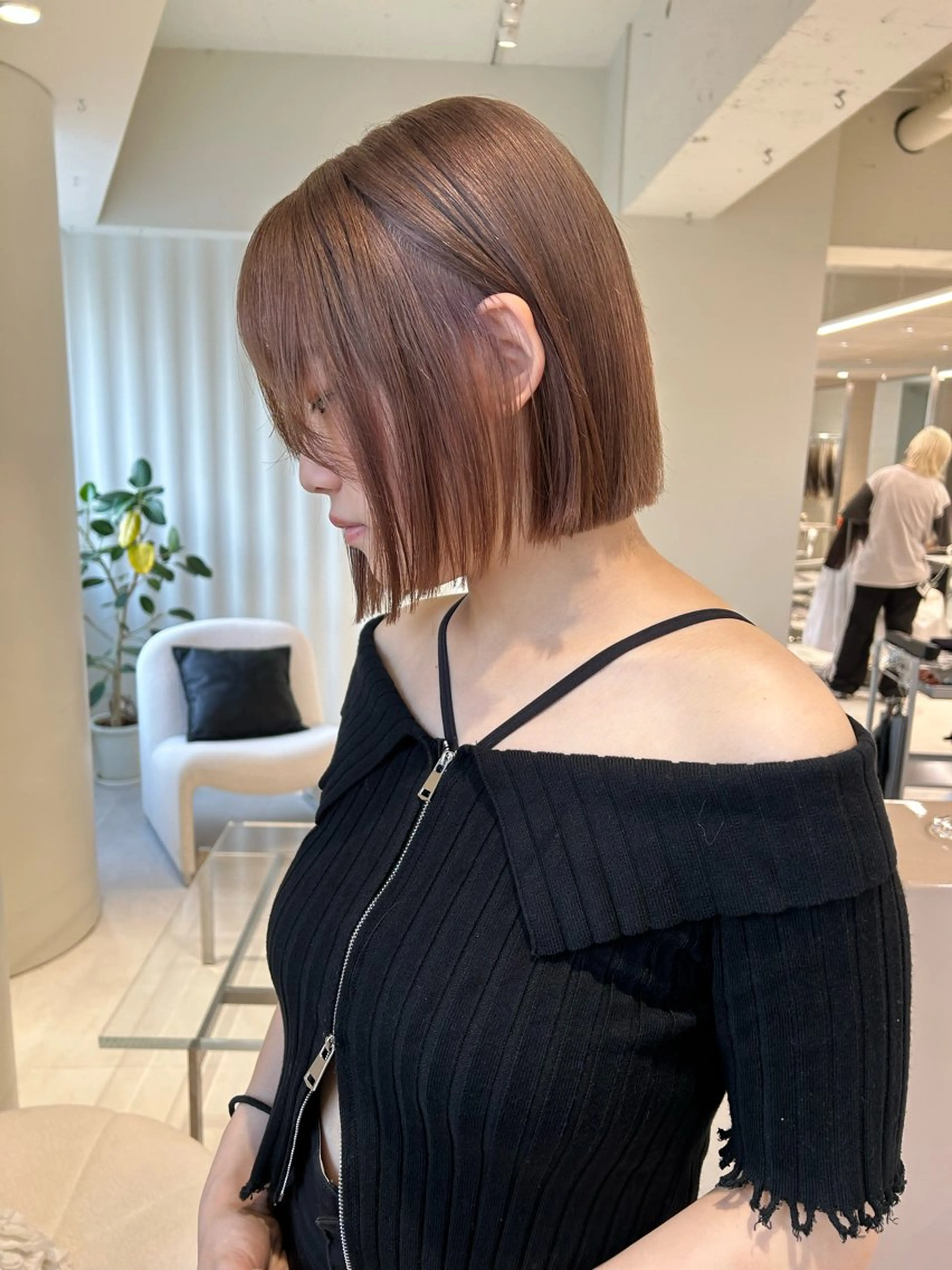 ショート カラー ボブ 韓国風ヘア レイヤーカット カット keen 立川のヘアスタイル