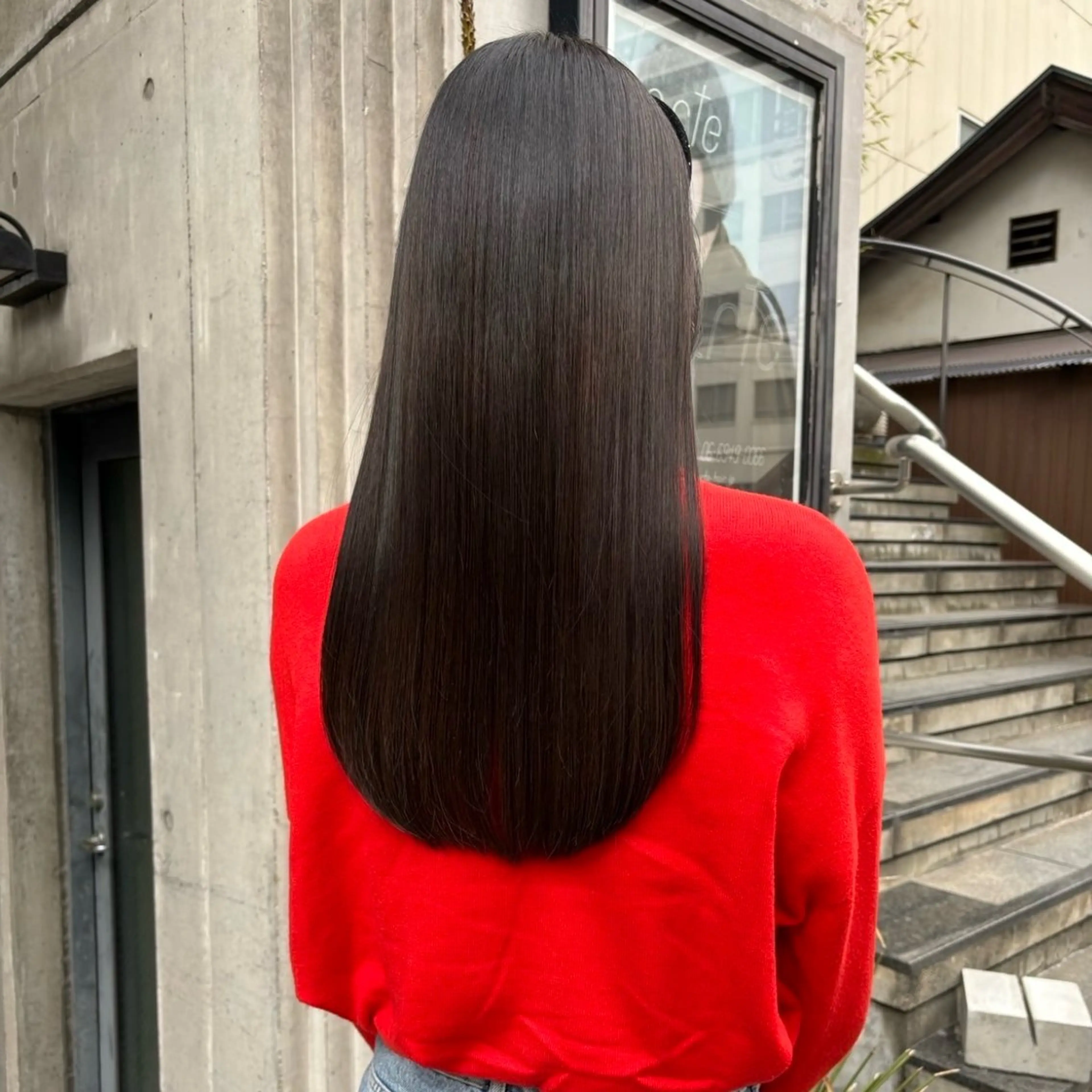 ロング カラー 縮毛矯正 透明感 カラー/ののは🎀のヘアスタイル