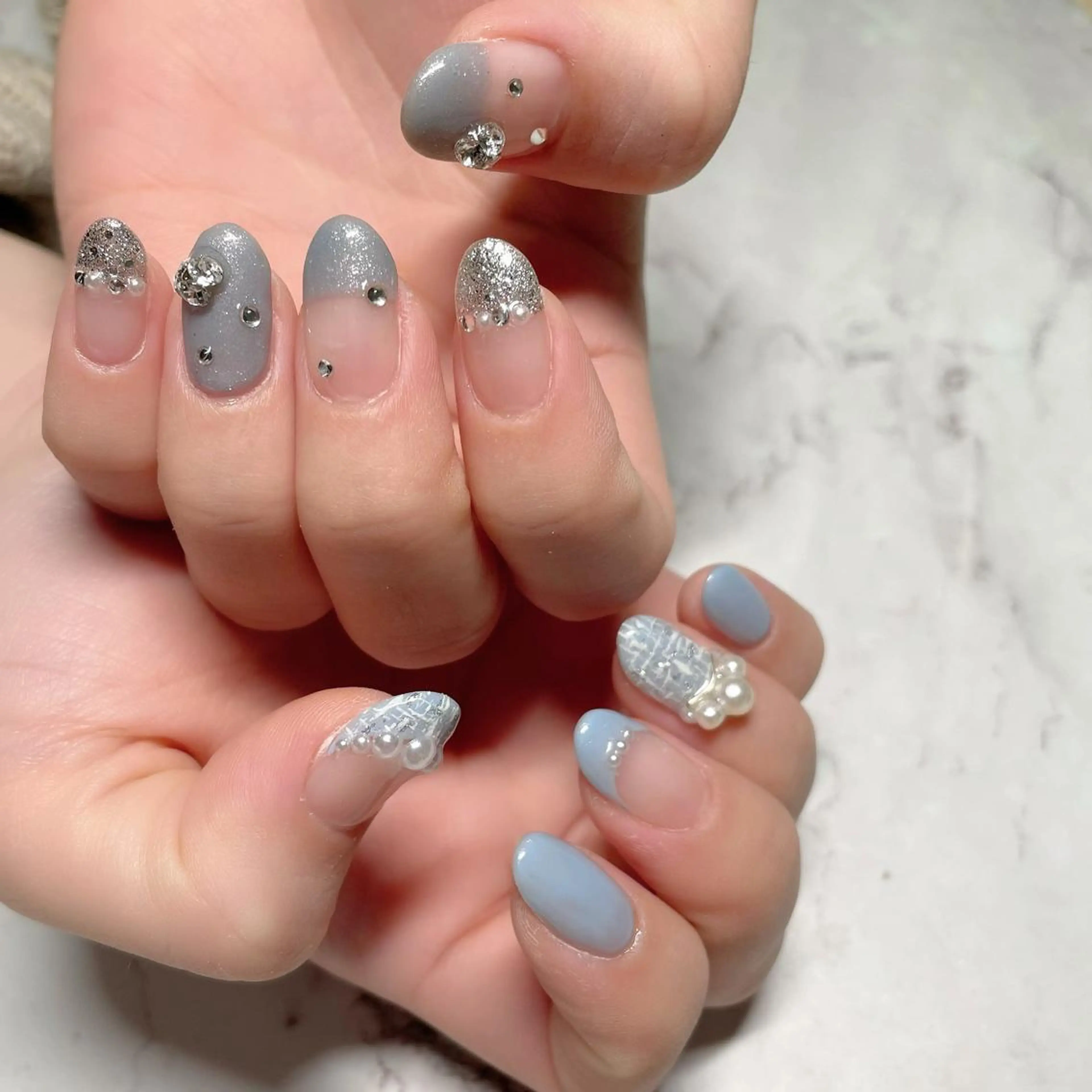 ネイル ストーンネイル ハンドネイル y39nail toshiのネイルデザイン