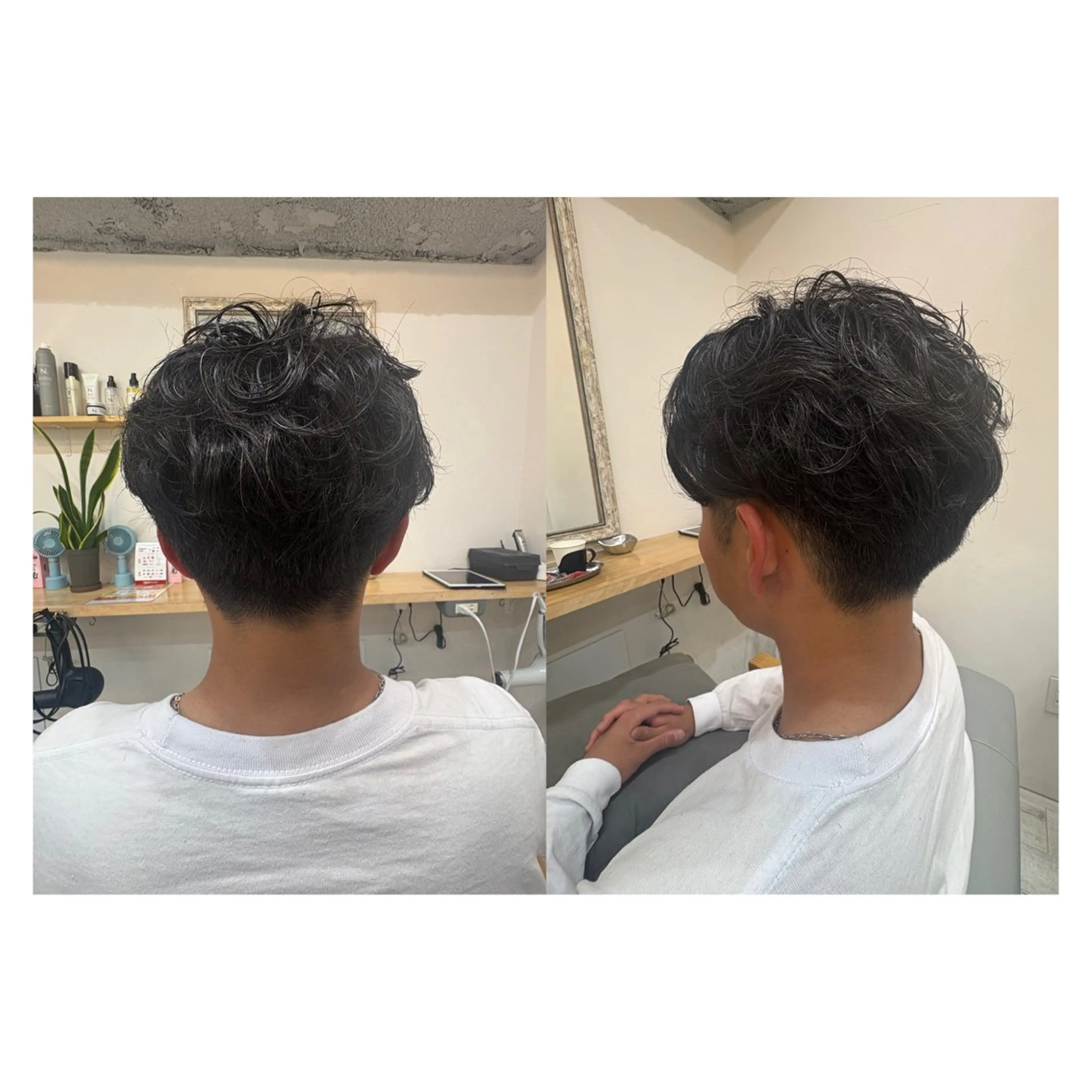 パーマ メンズ レイヤーカット・ 縮毛矯正 星野のヘアスタイル