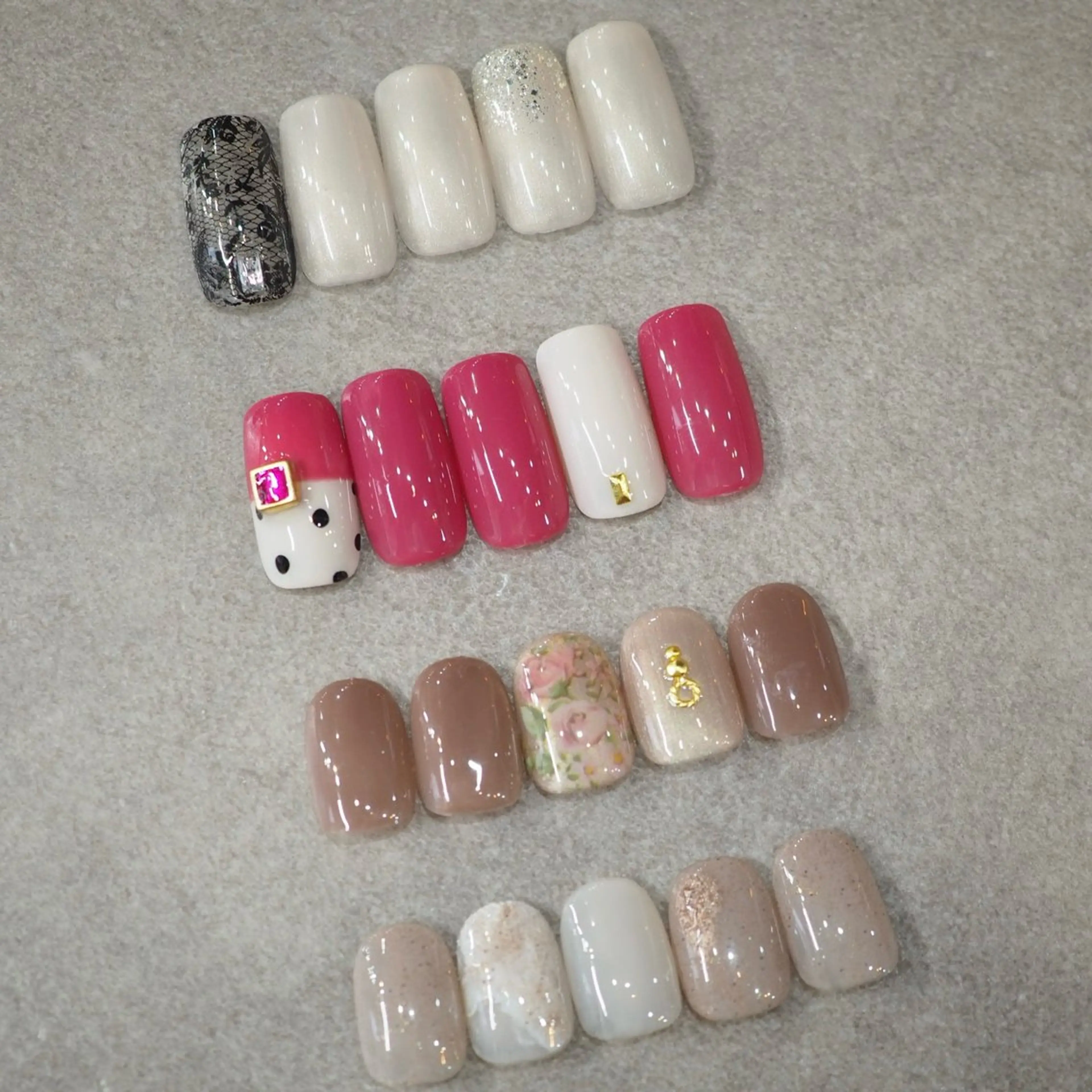 ネイル レース ハンドネイル glaNje aoiのネイルデザイン