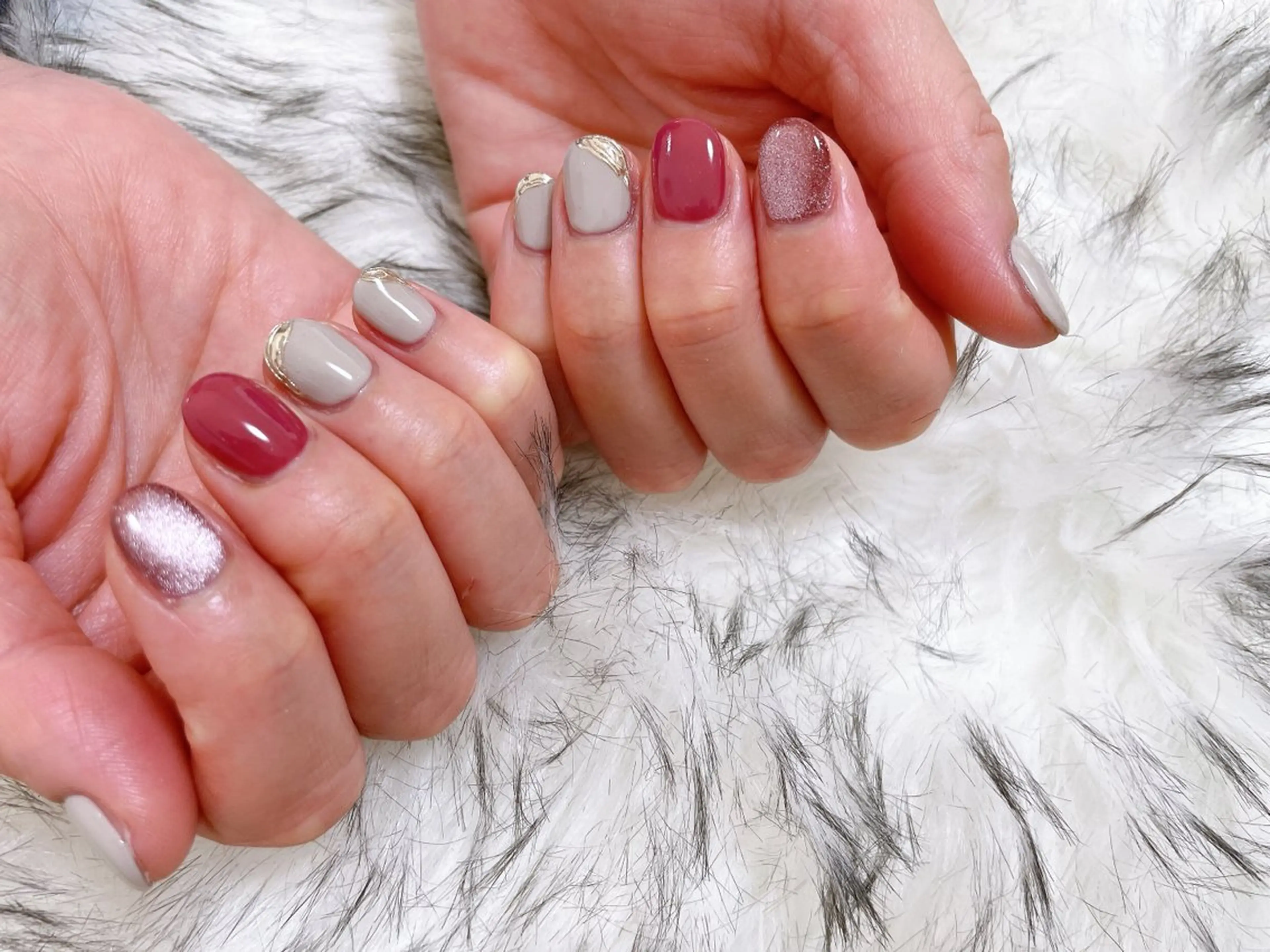 ネイル オーロラネイル フットネイル フレンチネイル ジェルネイル 韓国ネイル mogunail &blowのネイルデザイン