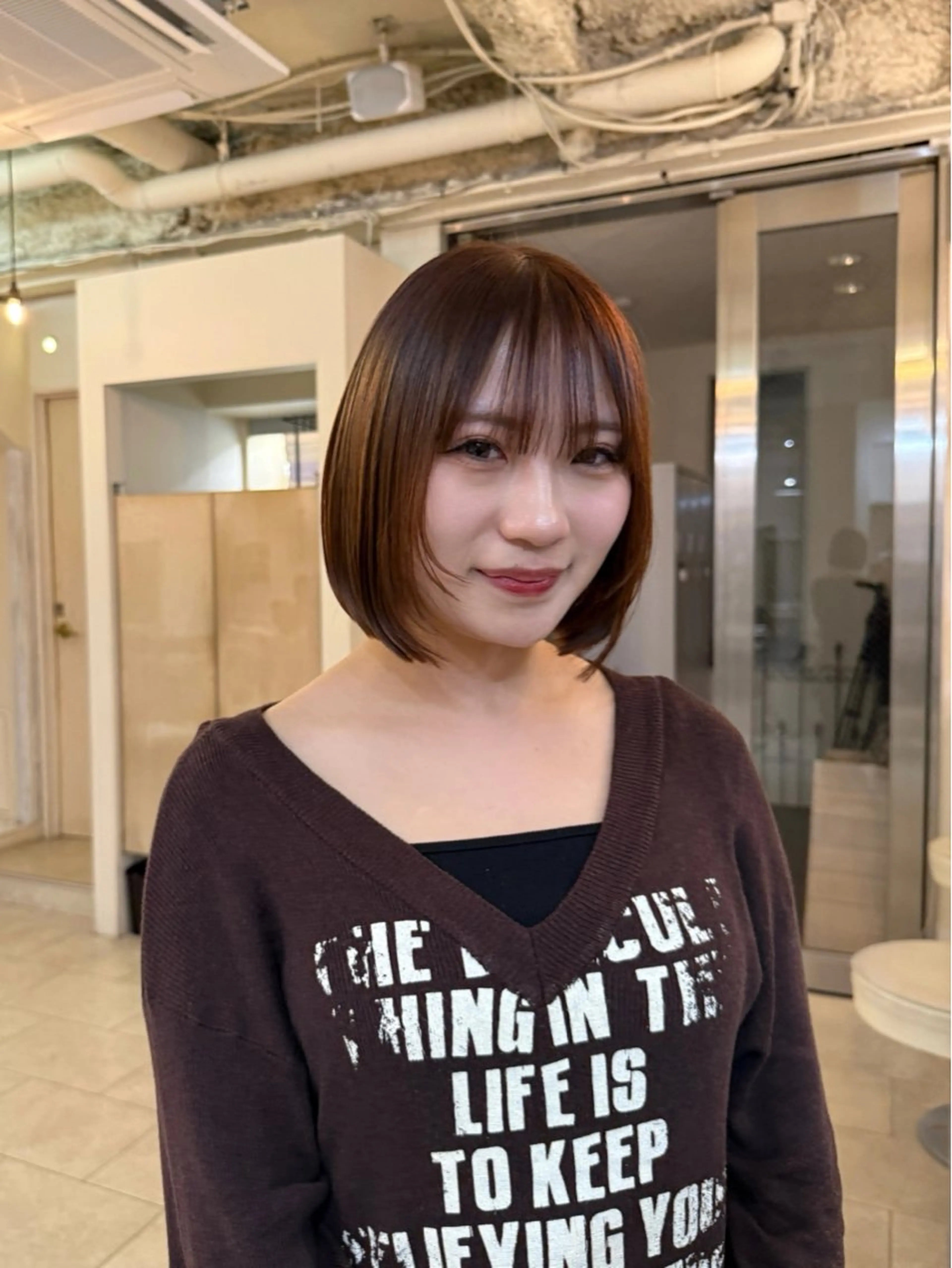 ショート Maho/海外 レイヤー/ハッシュのヘアスタイル