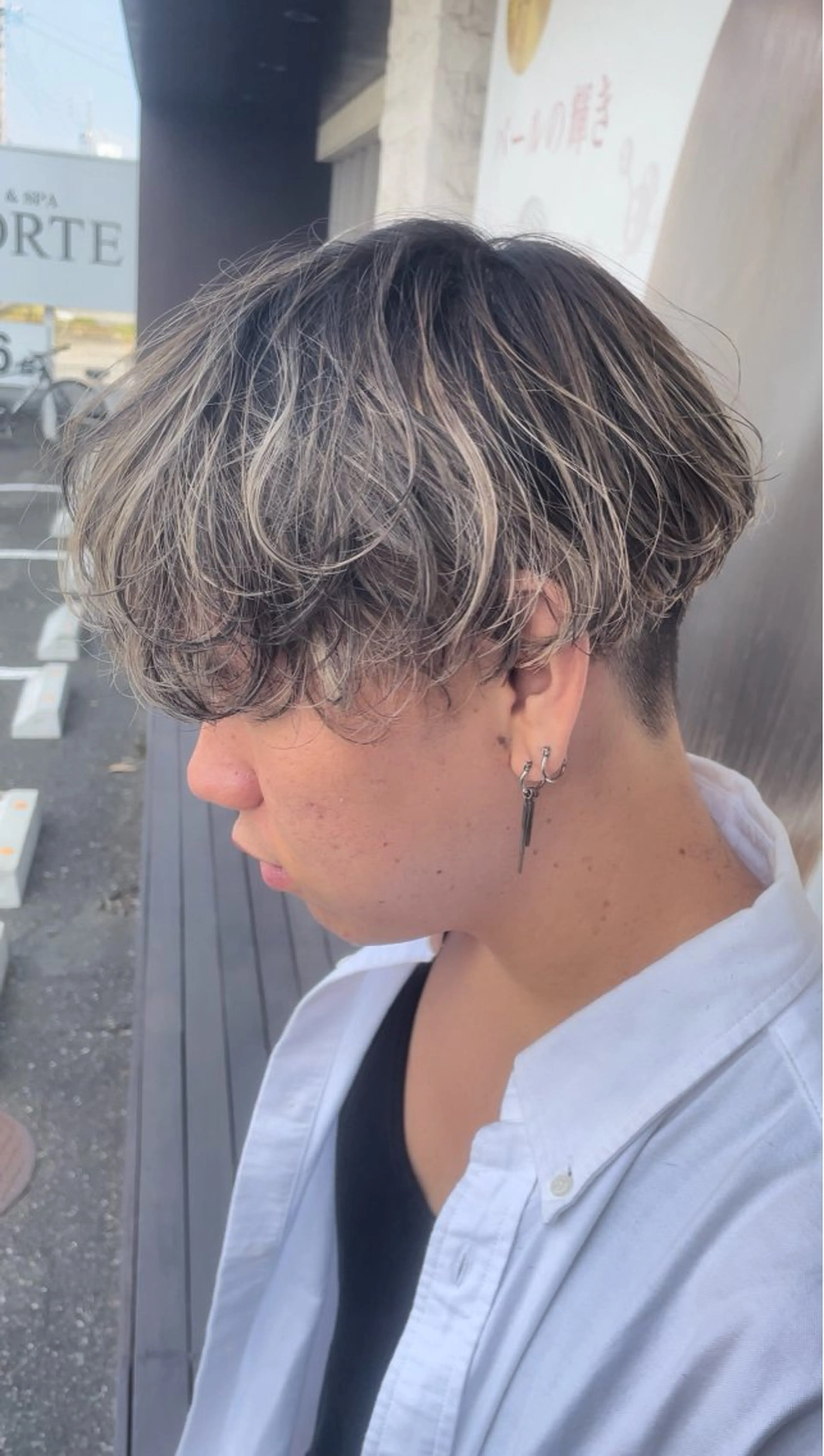 ショート カラー メンズ カット ヘアカラー パーマ 静岡/草薙パーマ メンズバレイヤージュのヘアスタイル