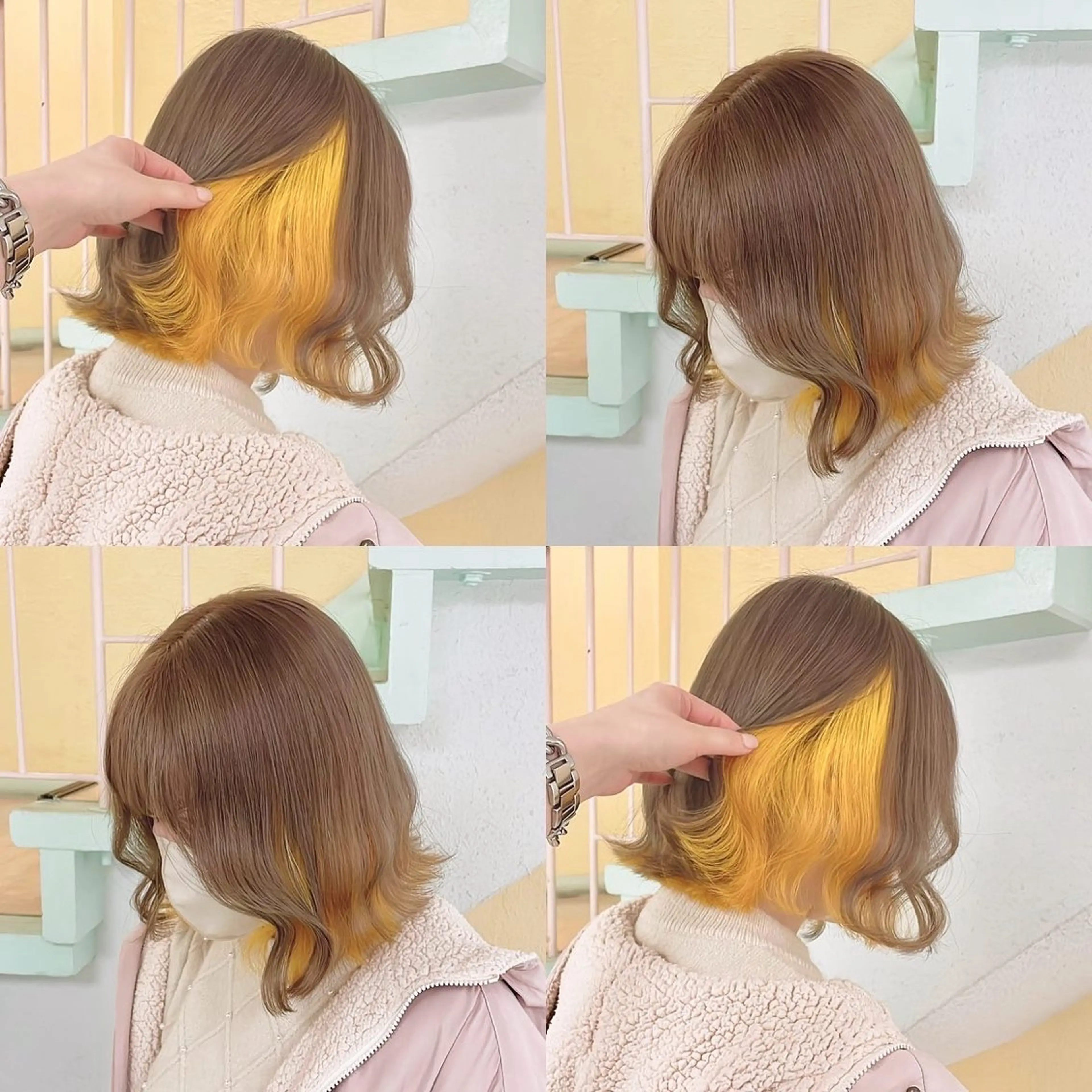 カラー ヘアカラー トリートメント 渋谷:インナーカラー ／🍒エリカ🍒のヘアスタイル
