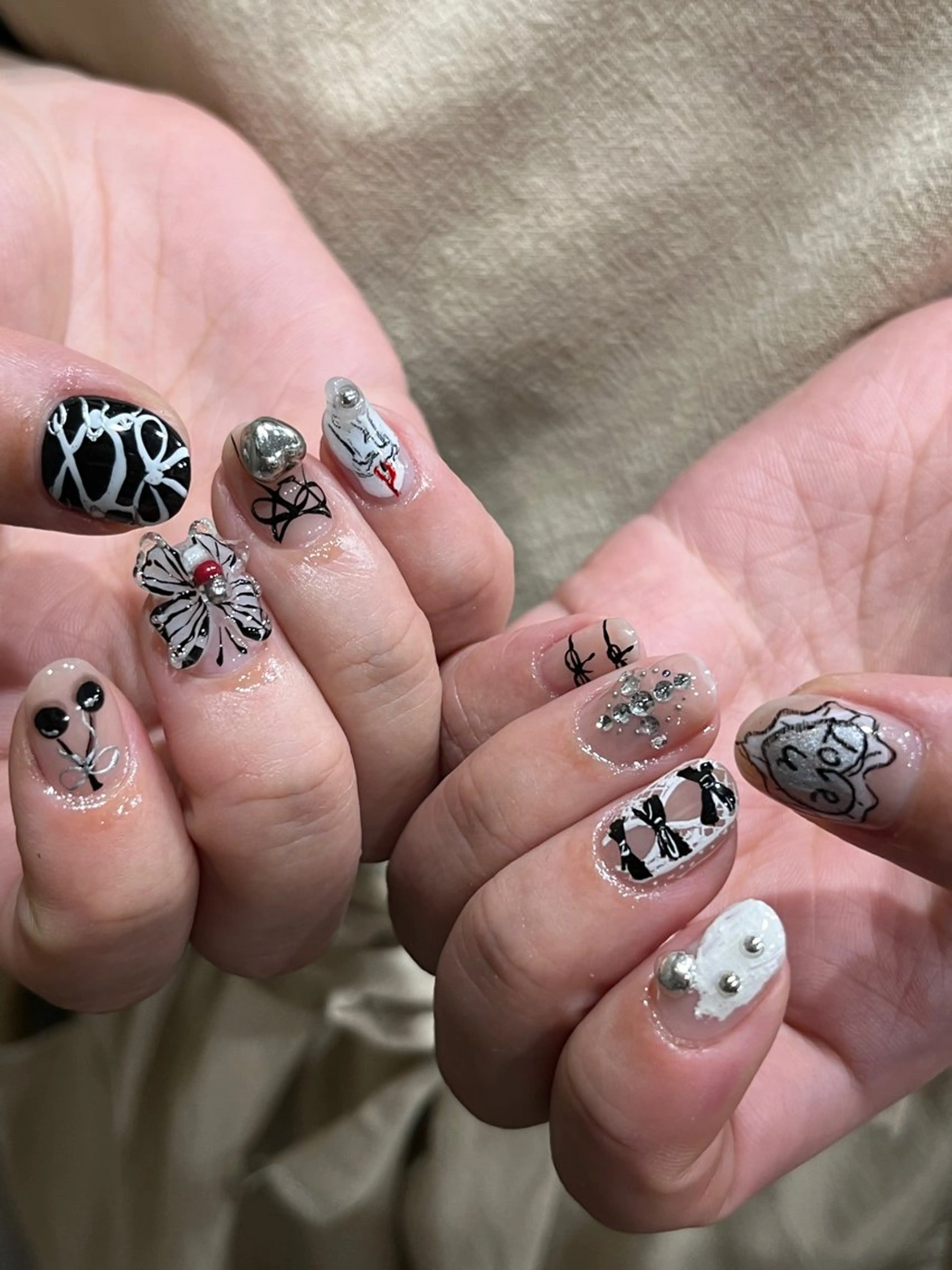 ネイル チークネイル フレンチネイル グラデーション マグネットネイル ワンカラーネイル S.nail _のネイルデザイン