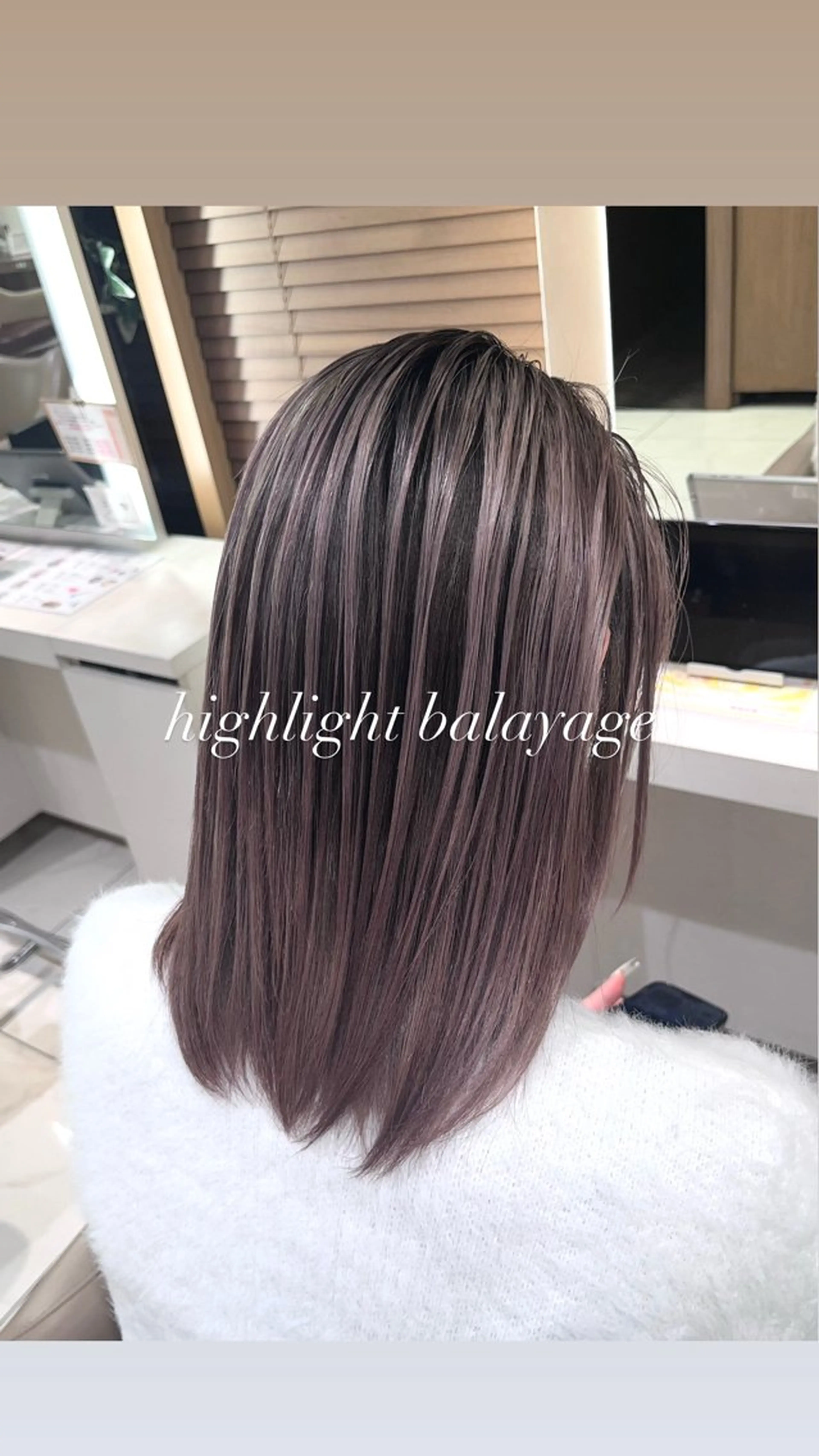 セミロング カラー バレイヤージュ ベージュカラー 透明感カラー グレージュ ハイライトカラー ヘアカラー トリートメント 大宮/バレイヤージュ 髪質改善/澤田隆誠のヘアスタイル