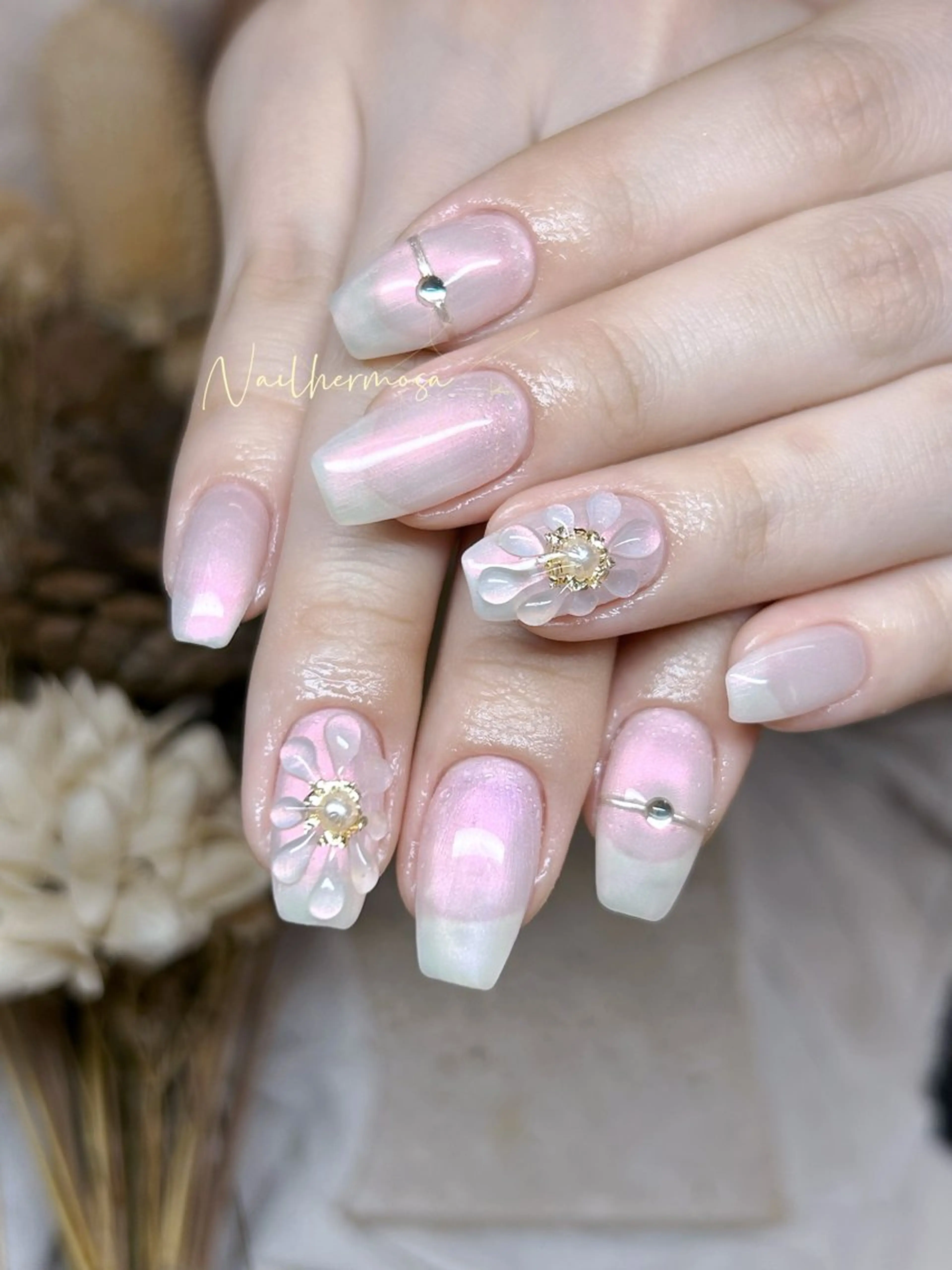 ネイル 長さ出し フラッシュネイル フットネイル ジェルネイル マグネットネイル ハンドネイル ネイル エルモサのネイルデザイン