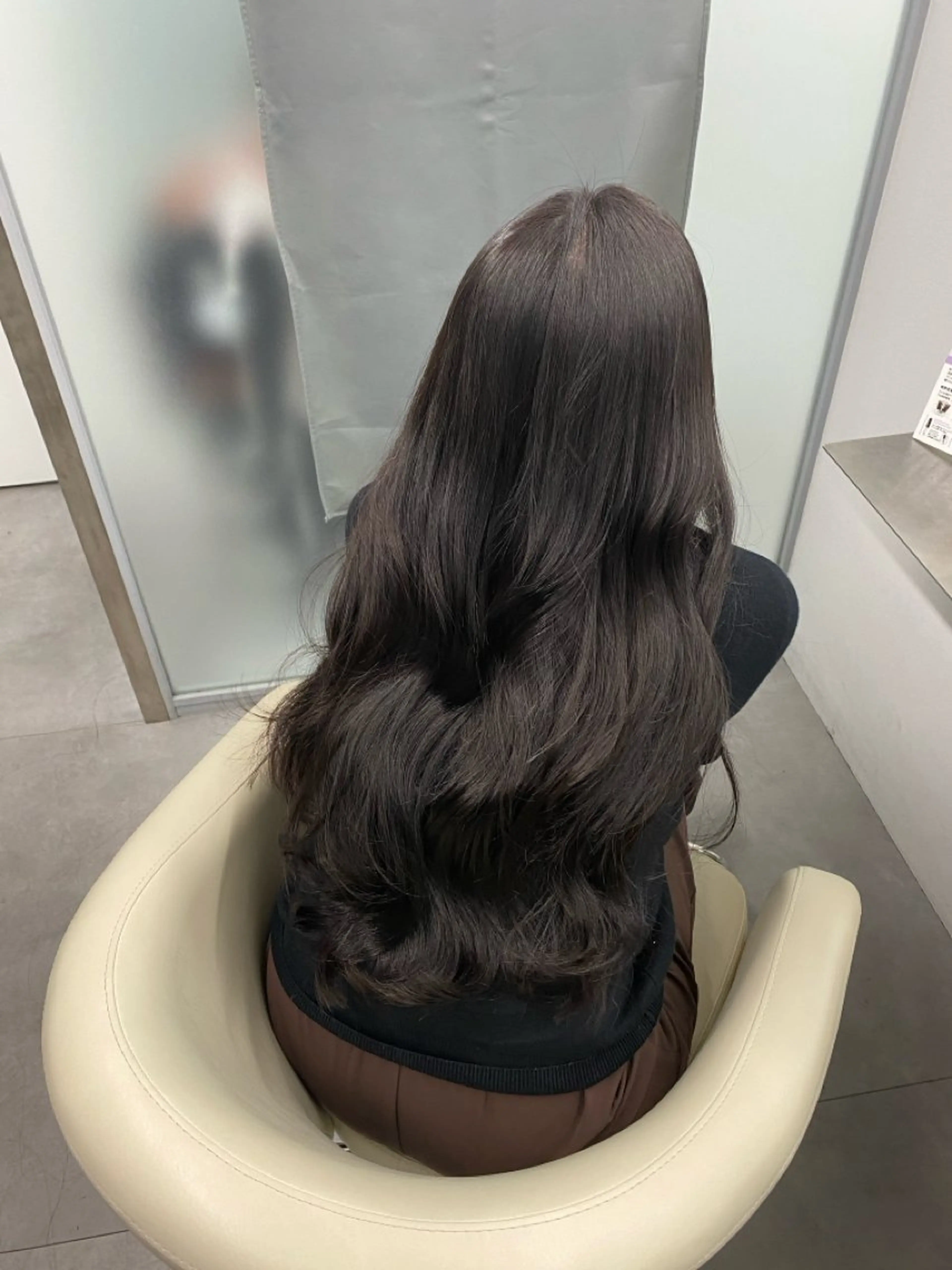 ロング カラー ヨシンモリ 韓国風ヘア レイヤーカット カット ヘアカラー 江坂トレンド韓国風 髪質改善shinoのヘアスタイル