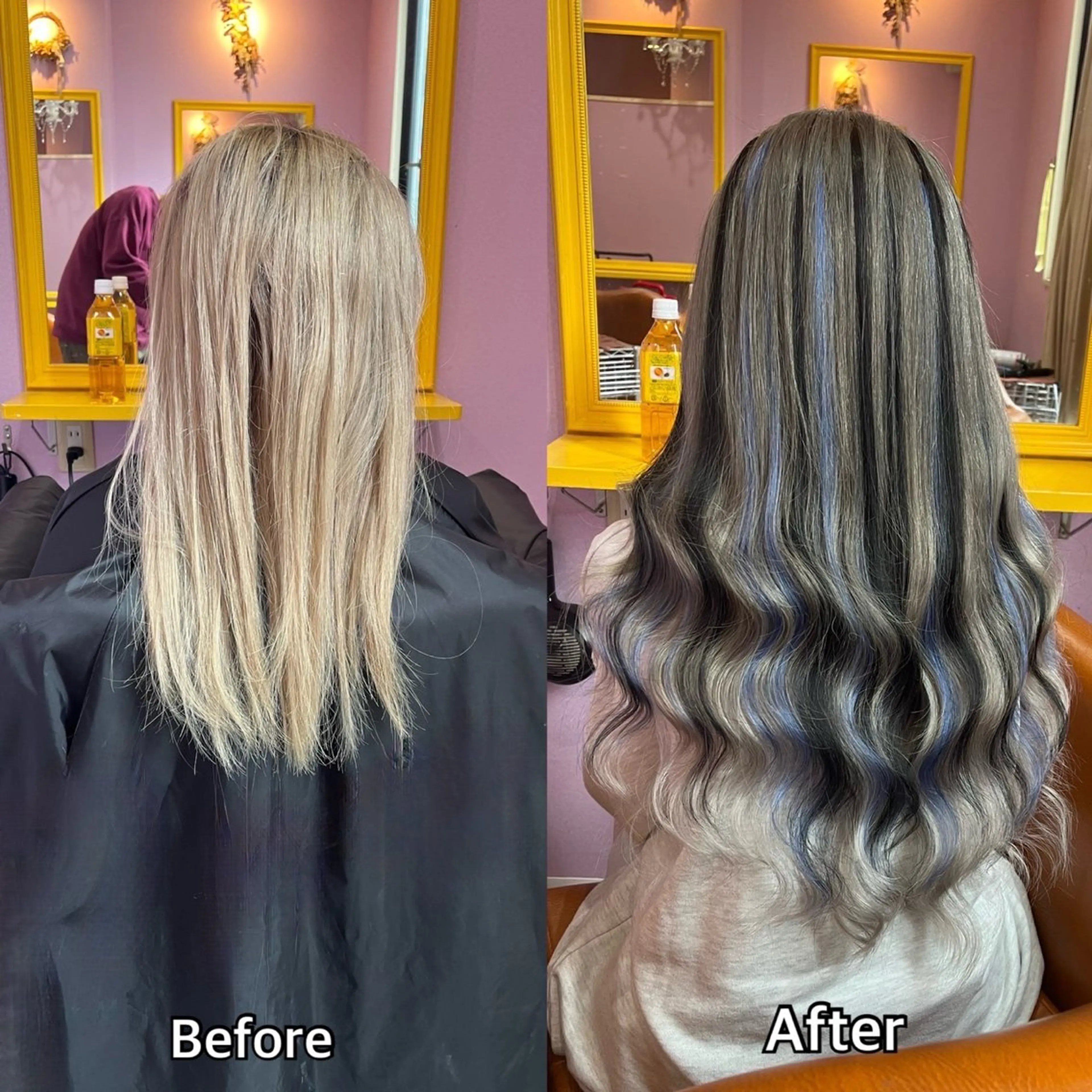 ロング シール+ちび編み込み エクステ梅田🐨のヘアスタイル