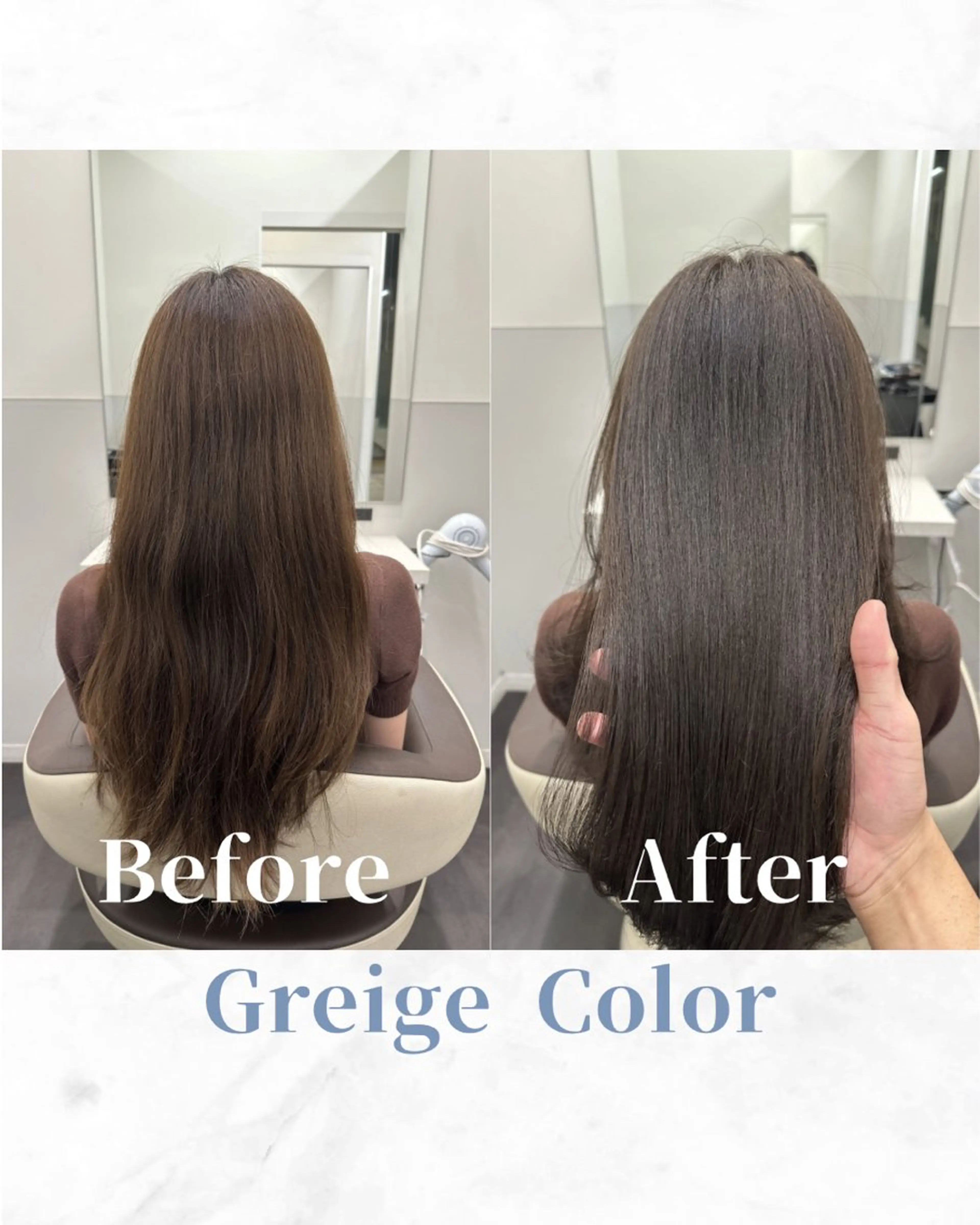 ロング カラー 透明感カラー グレージュ トリートメント カット ヘアカラー トリートメント 【美髪矯正 /髪質改善】RINのヘアスタイル