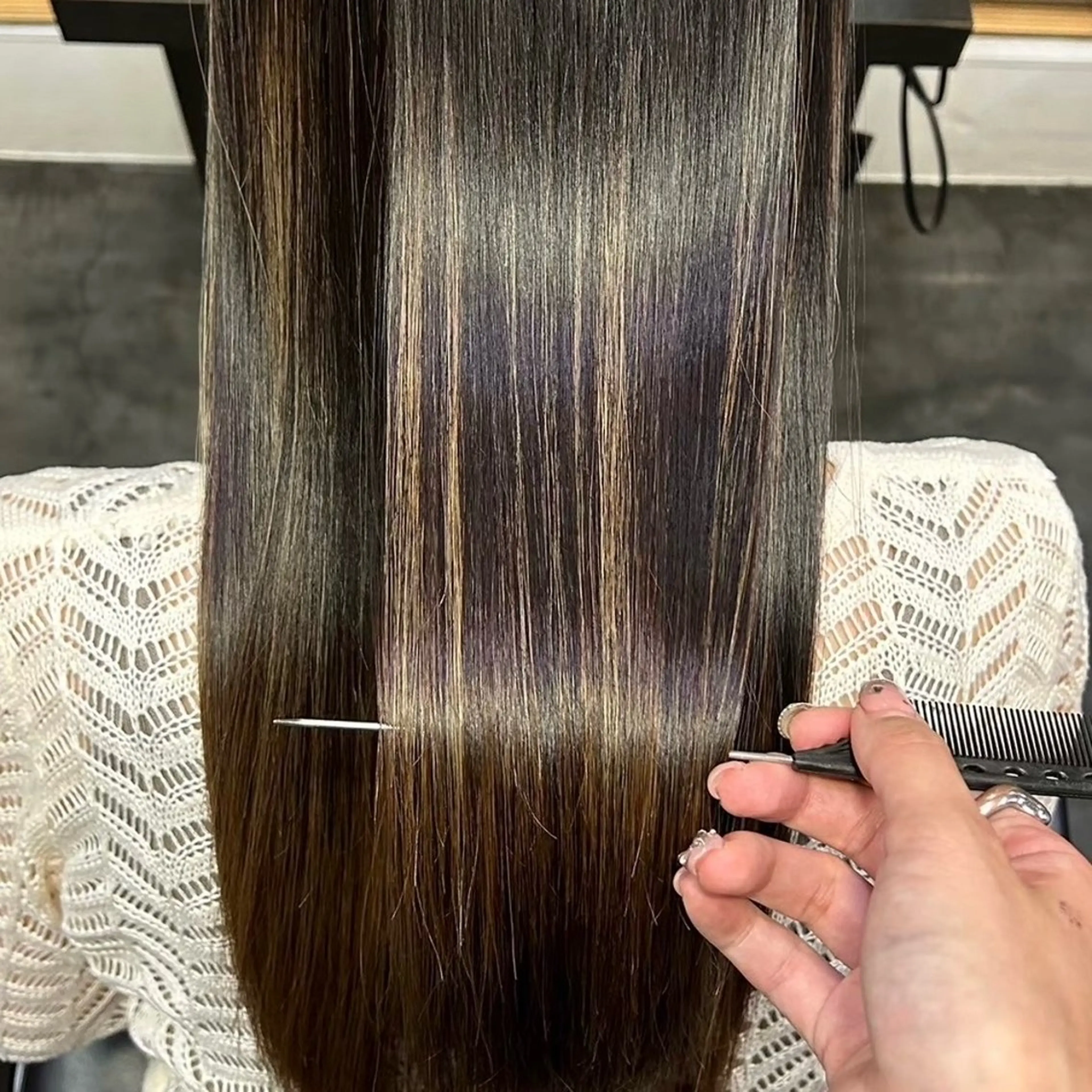 ロング パーマ 縮毛矯正 トリートメント 【nui 茨木】 清水優のヘアスタイル