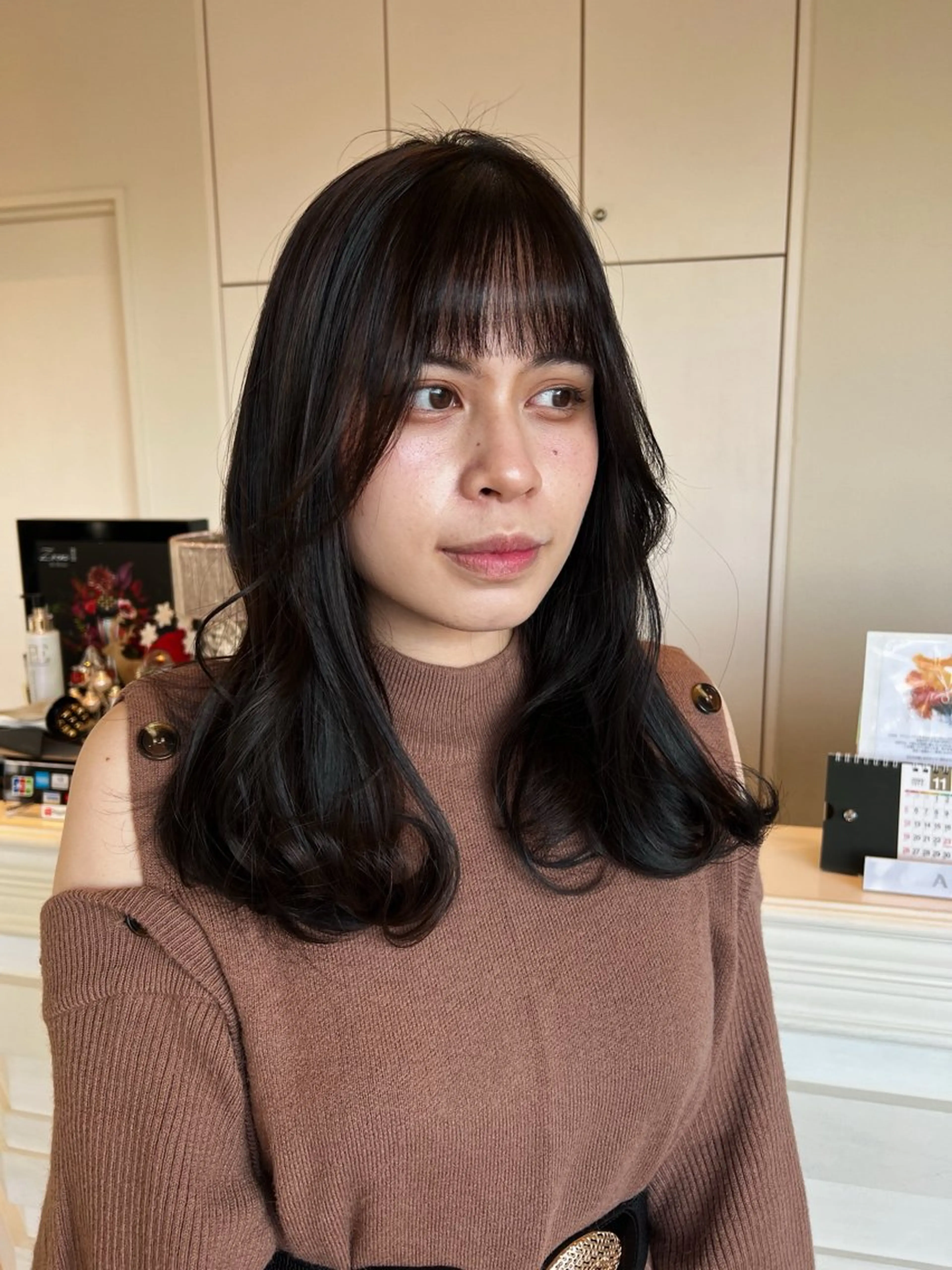 ロング ヘアアレンジ 顔周りカット カット HONOKA /顔周りレイヤー得意の眉毛・アイブロウイメージ