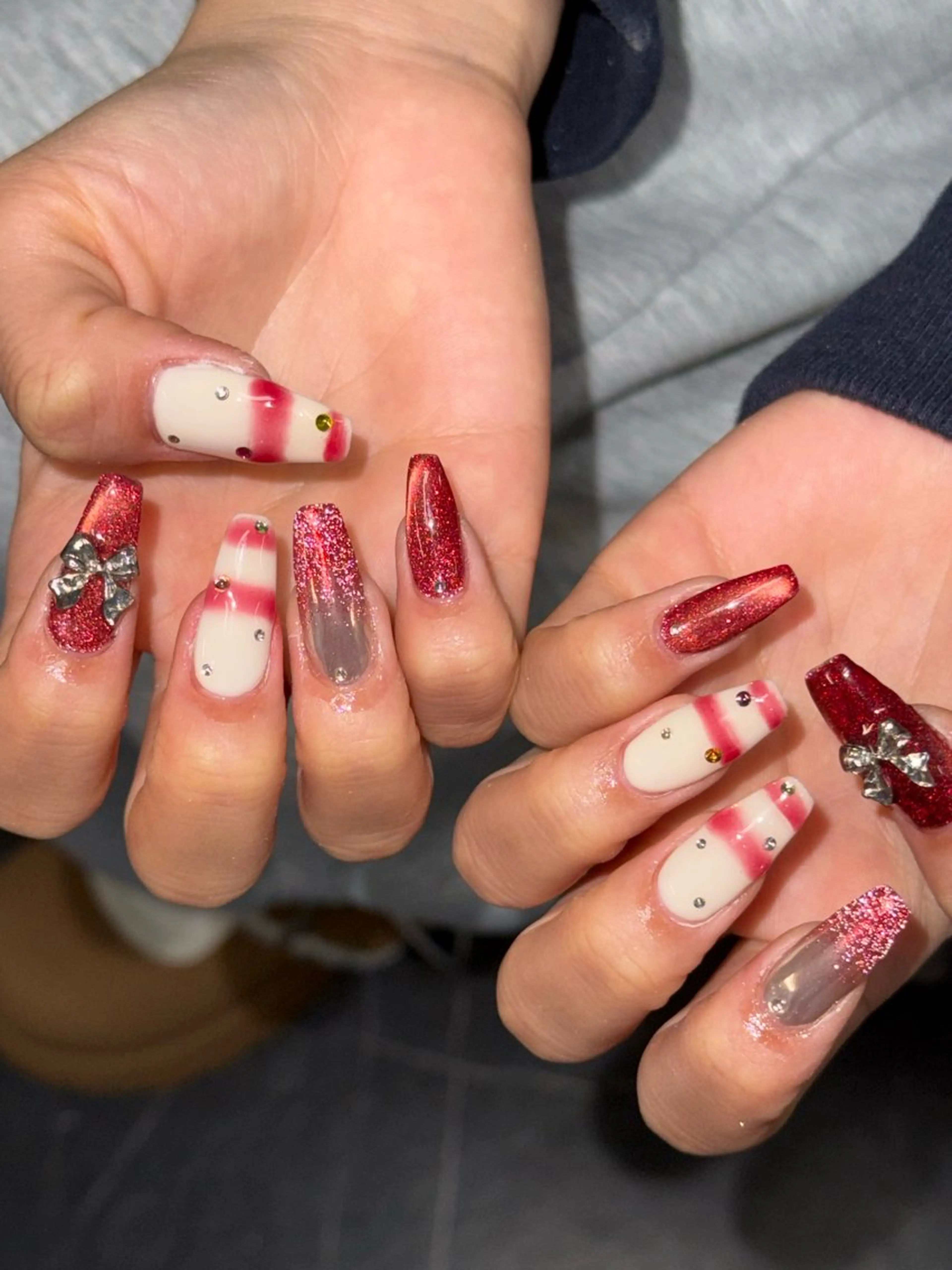 4月限定❣️チップ長さだし90minデザイン🩵の写真