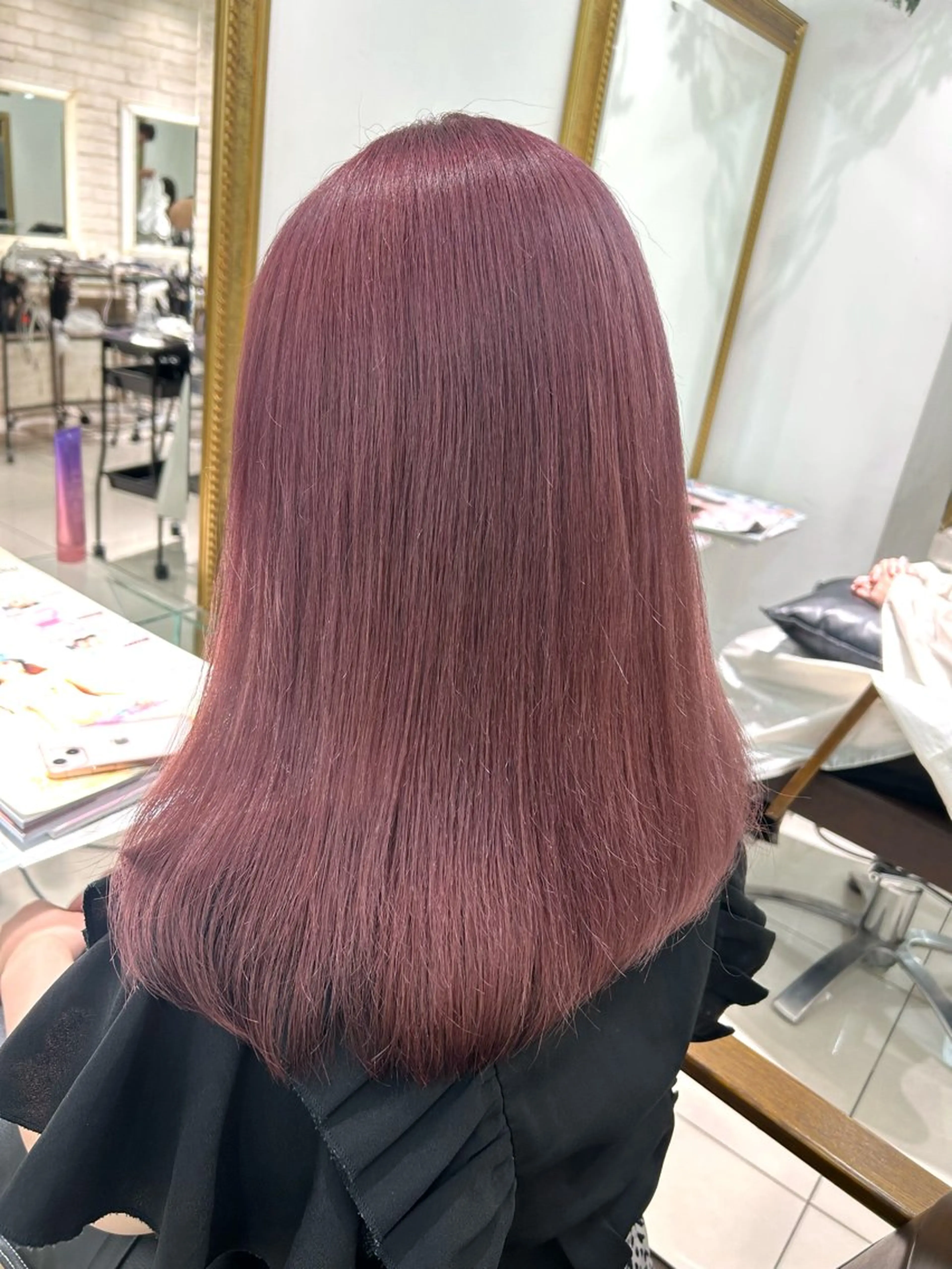 セミロング カラー ヘアカラー トリートメント 透明感カラー 古山 結季🌙🖤のヘアスタイル