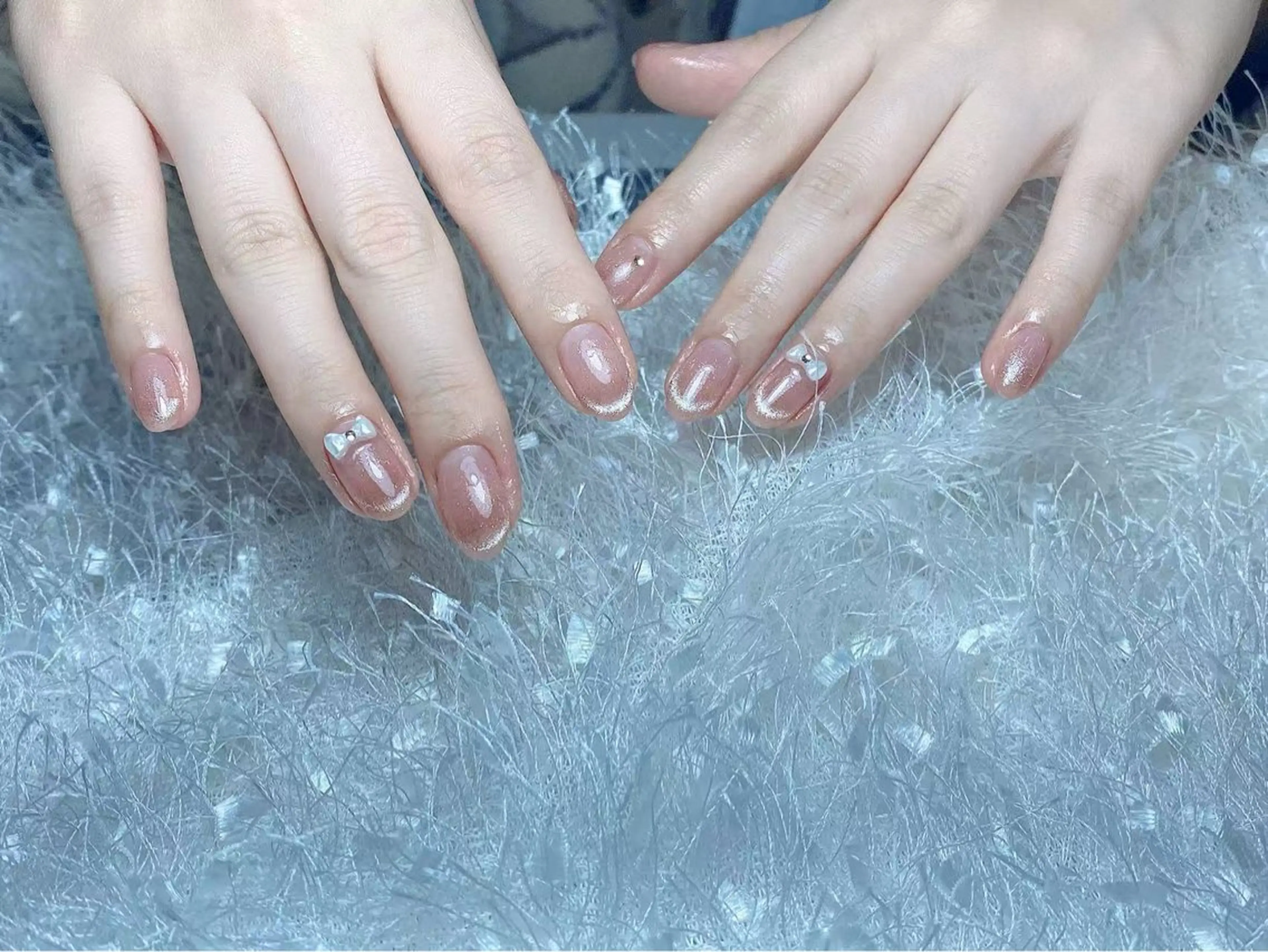 ネイル チークネイル 長さ出し フットネイル フレンチネイル ジェルネイル Han Evelynのネイルデザイン