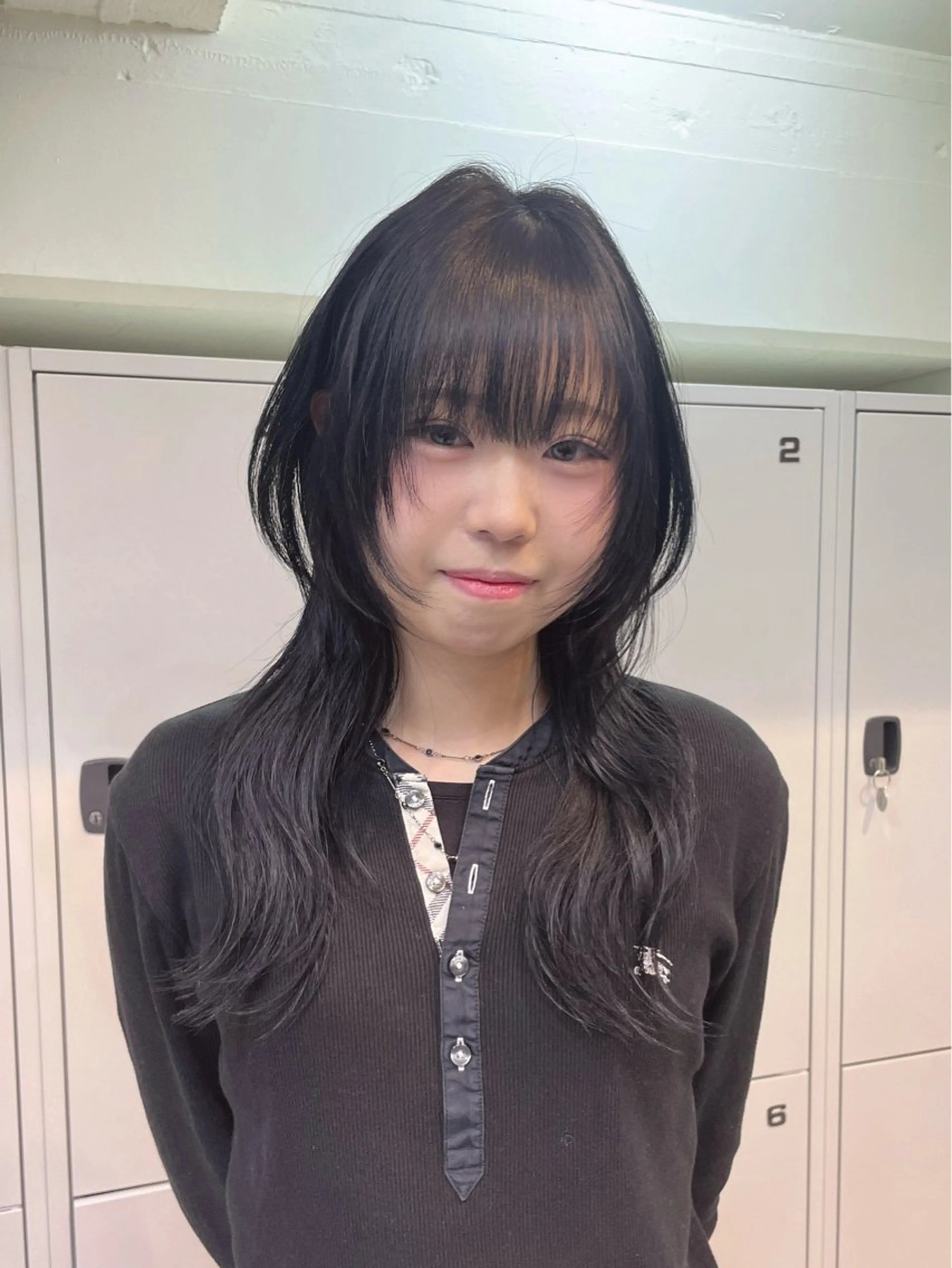 セミロング ハッシュカット レイヤーカット カット yu-kaハッシュ カット/韓国レイヤーのヘアスタイル