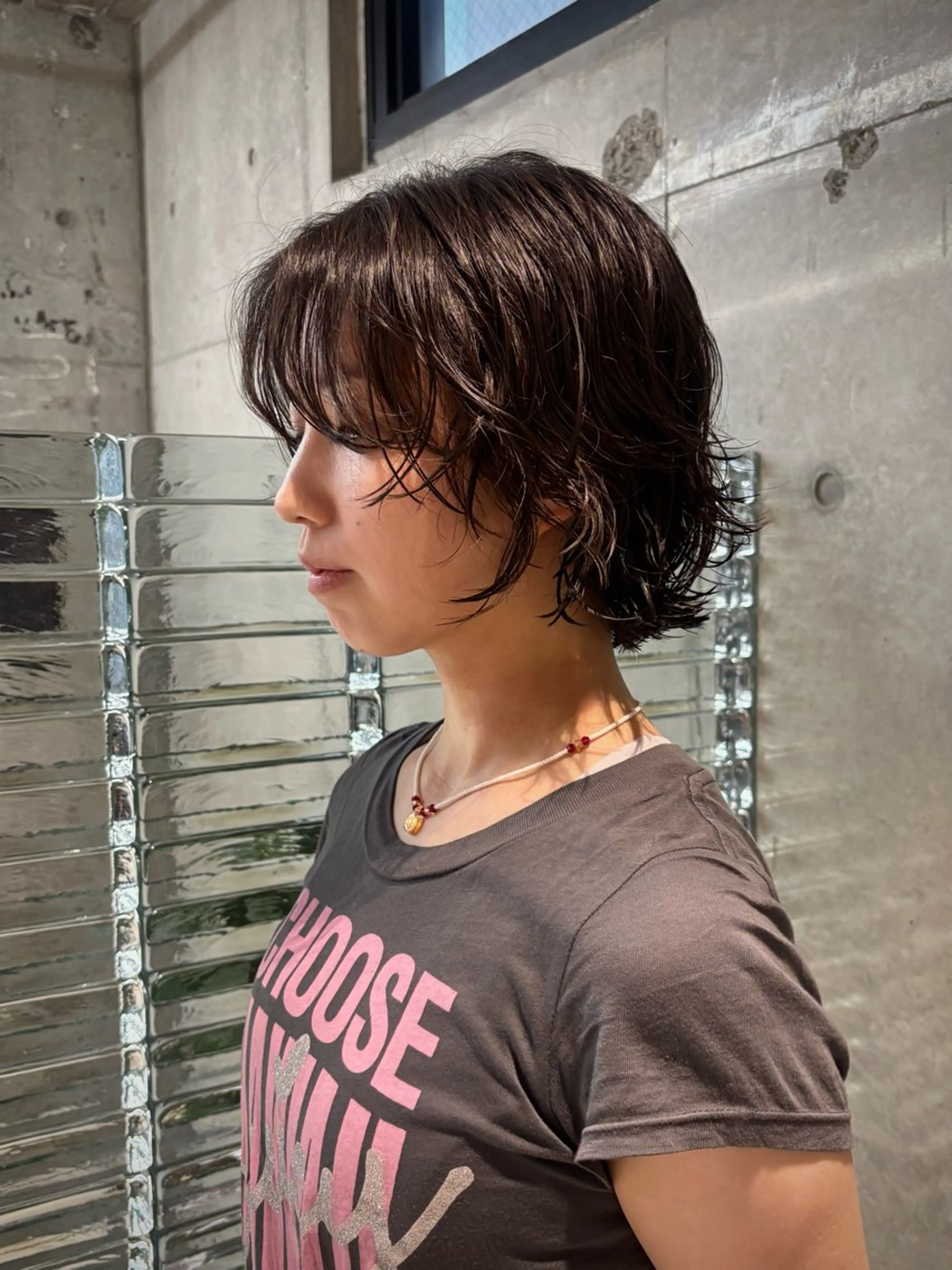 ショート パーマ ニュアンスパーマ カット パーマ シンバヒナノ/パーマ レイヤー/髪質改善のヘアスタイル