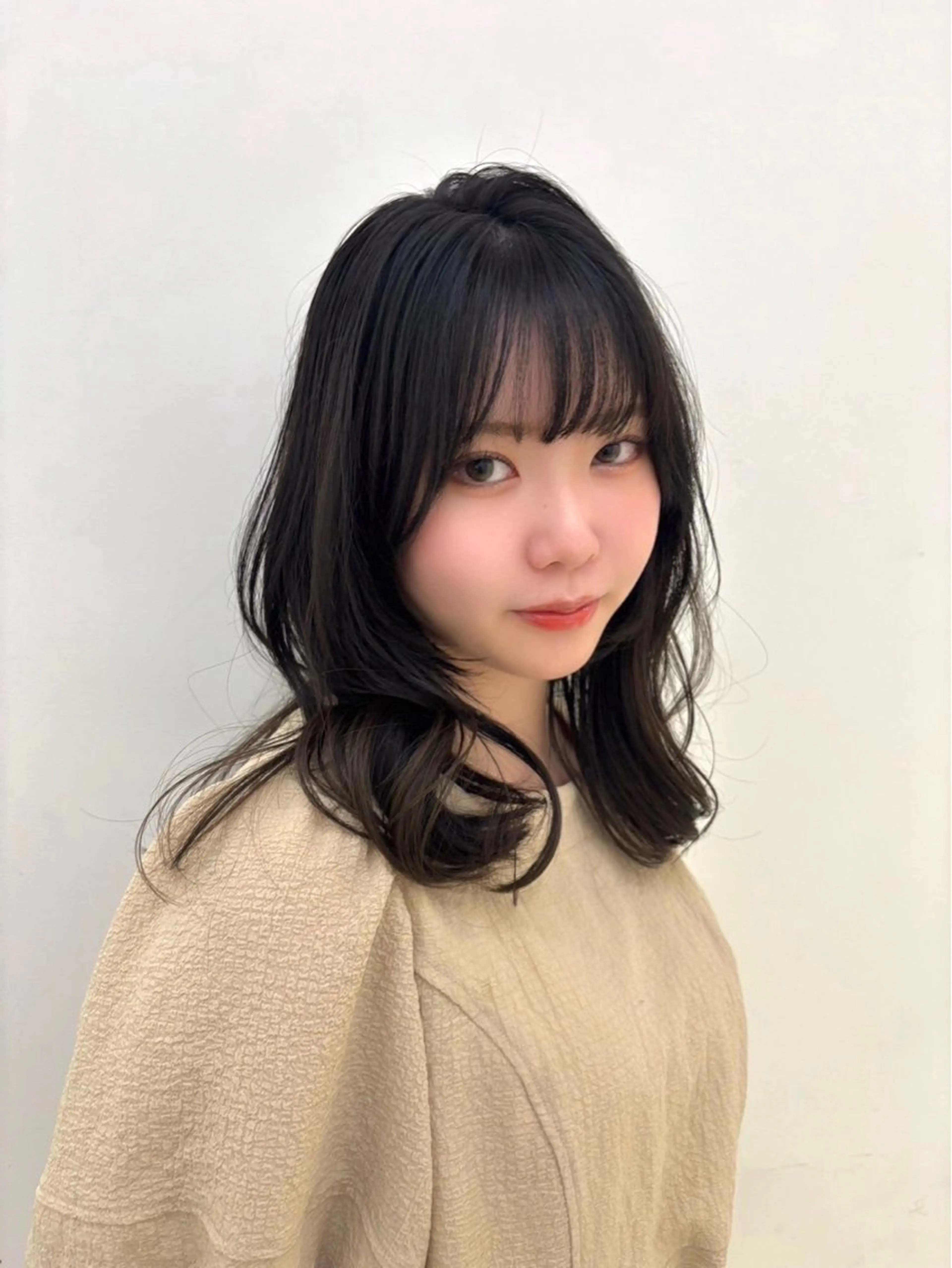 ミディアム カット ヘアカラー 🫧透明感カラー/ 青山瑞季🫧のヘアスタイル