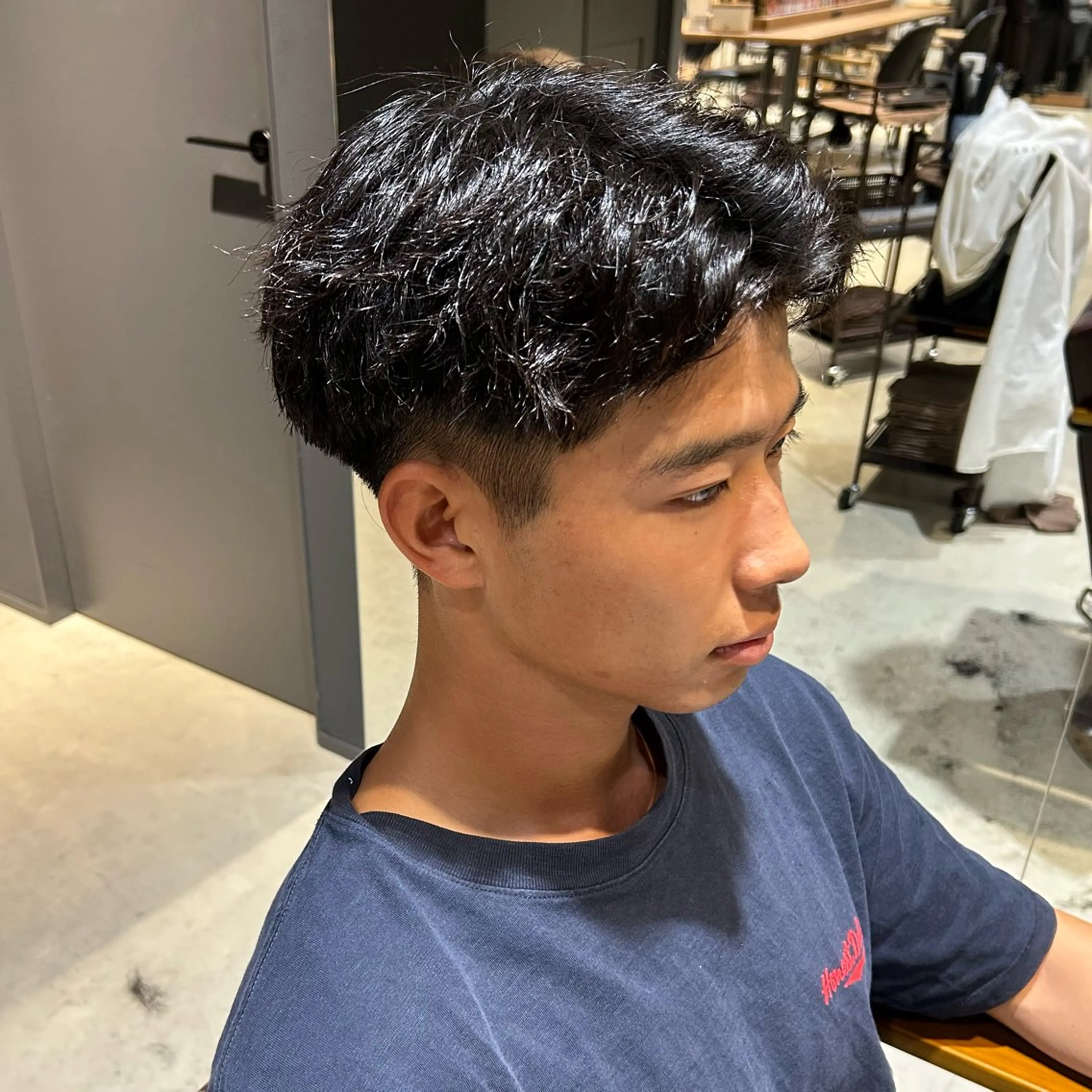 パーマ メンズ 安達 脩人のヘアスタイル