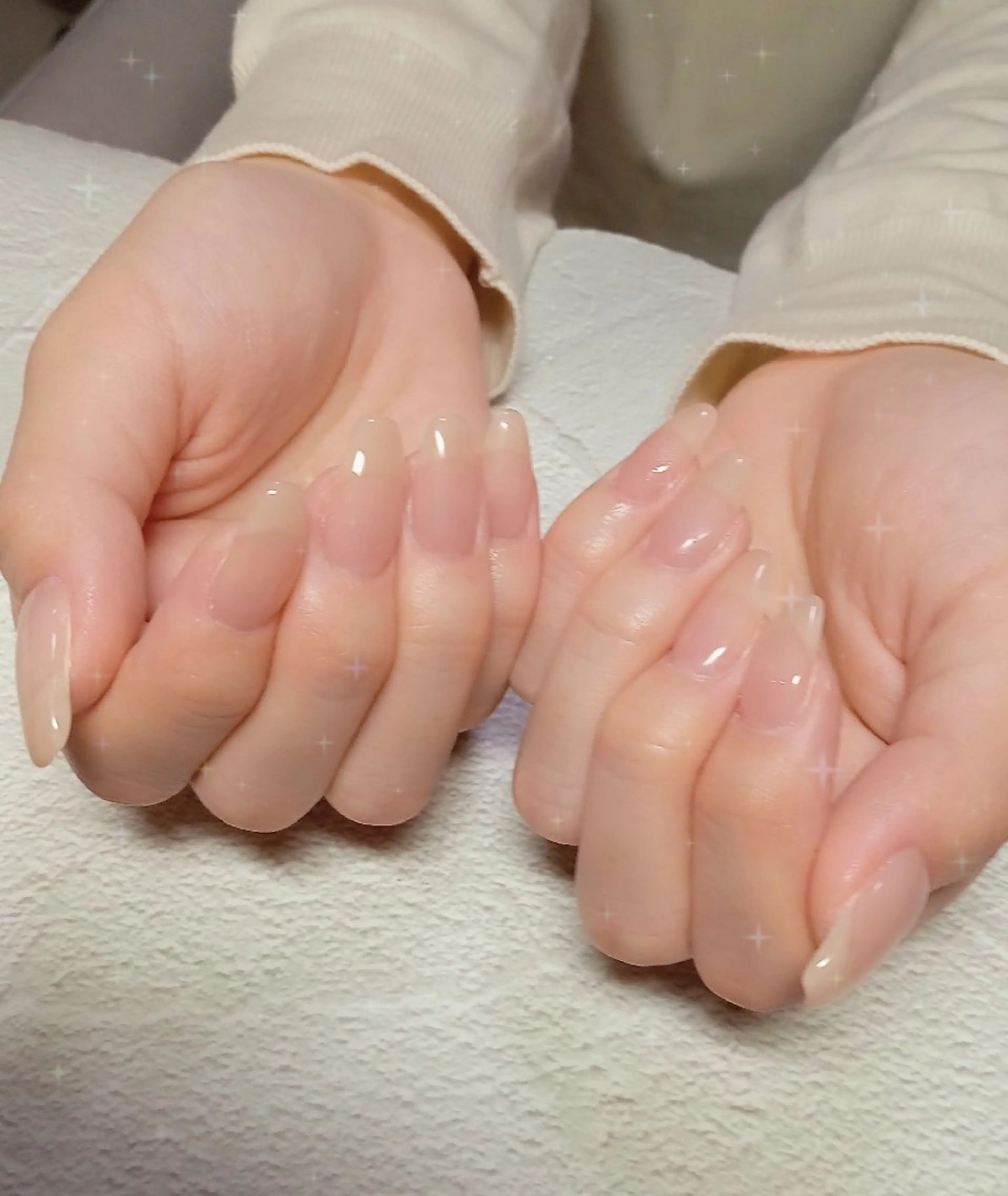 ネイル 長さ出し ジェルネイル ラメ(グリッター) ラメグラデーション マグネットネイル ハンドネイル flure de neige yukiのネイルデザイン