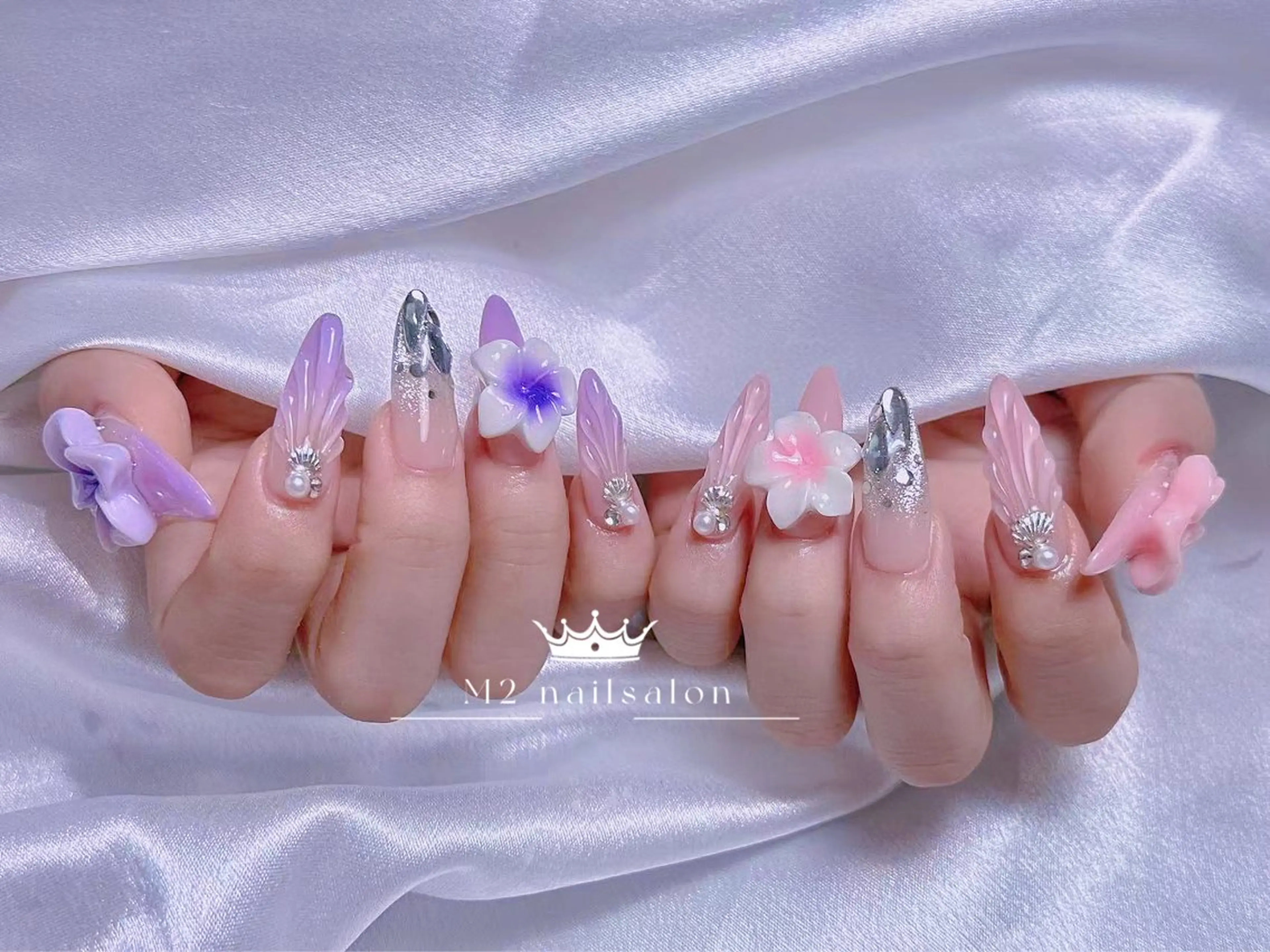 ネイル ハンドネイル 長さだし専門店 M2　rikaのネイルデザイン