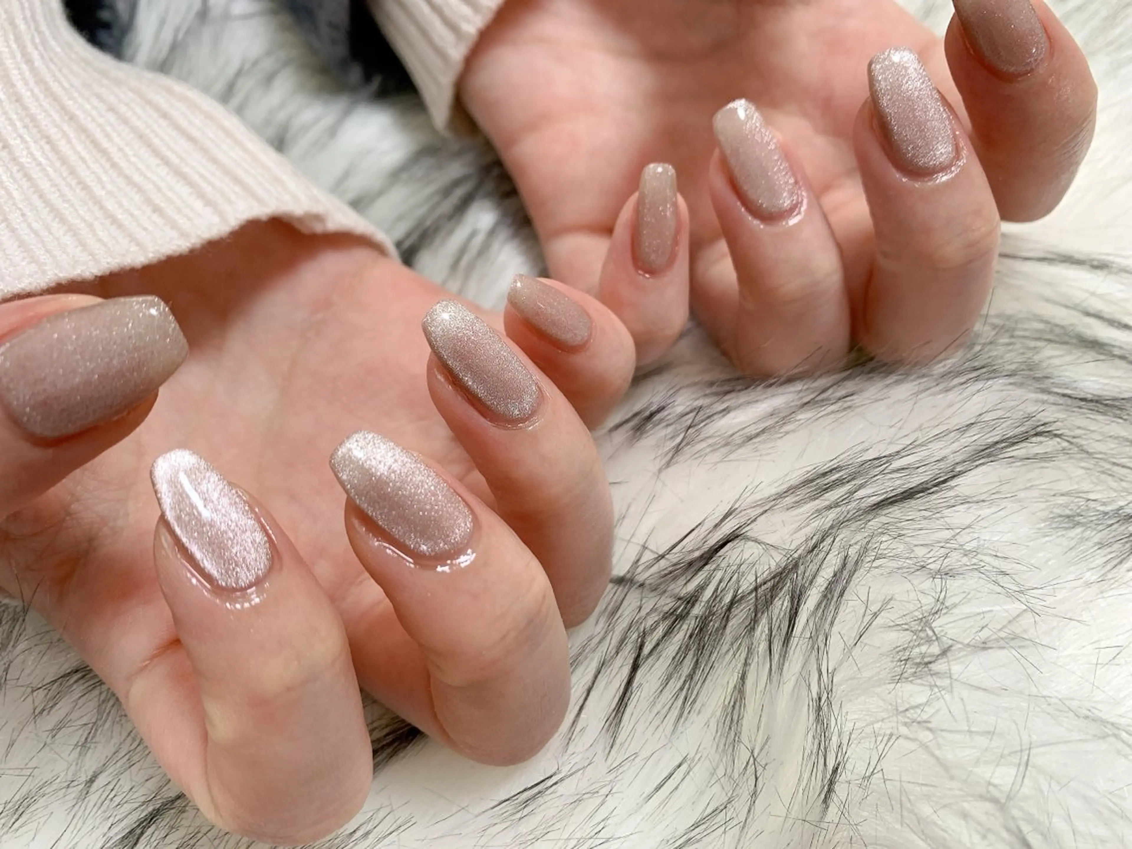 ネイル ジェルネイル キラキラネイル 韓国ネイル マグネットネイル メンズネイル kiki nail たまプラーザのネイルデザイン