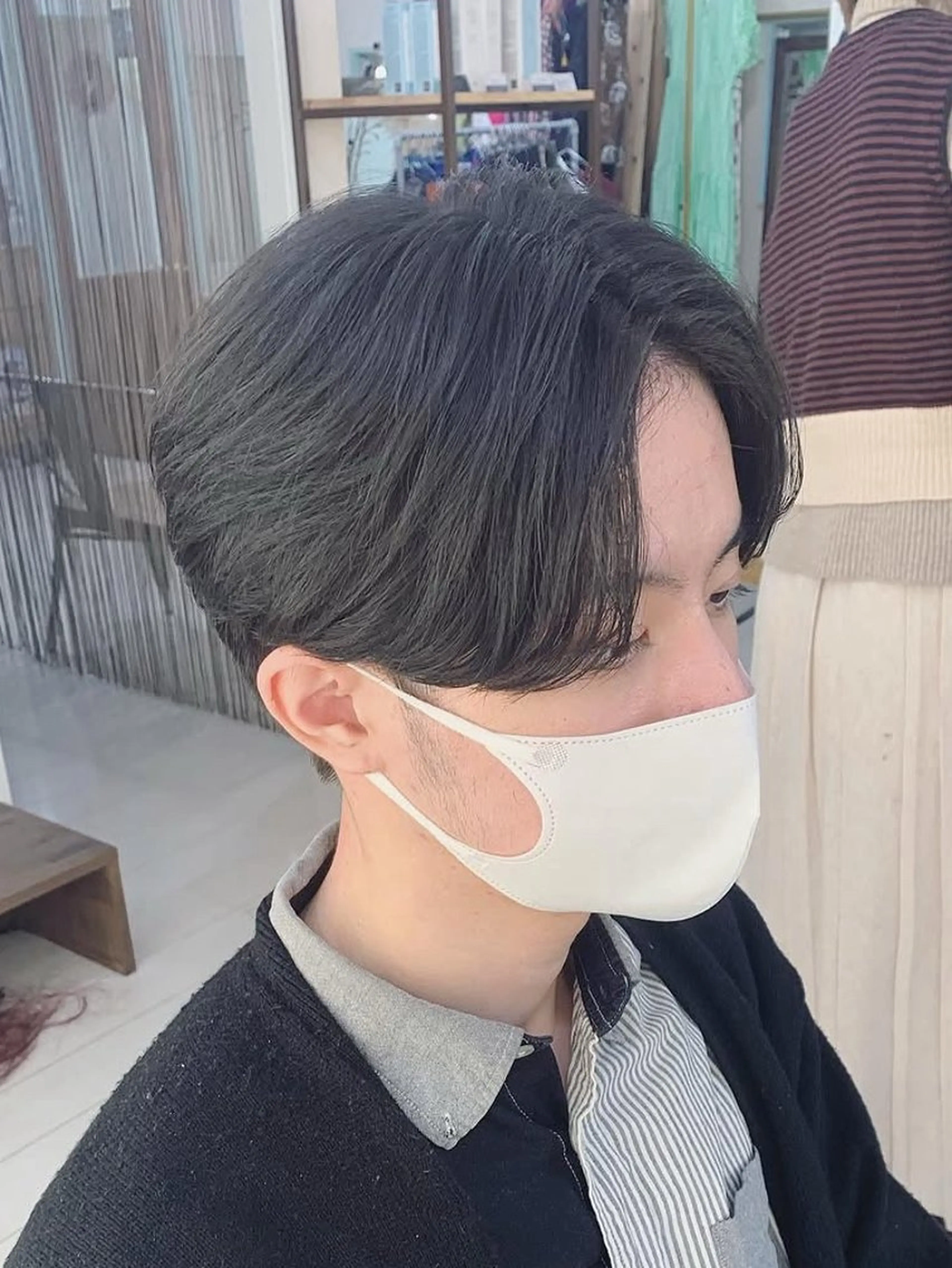 ミディアム パーマ メンズ 韓国🇰🇷メンズ パーマクメユウキのヘアスタイル