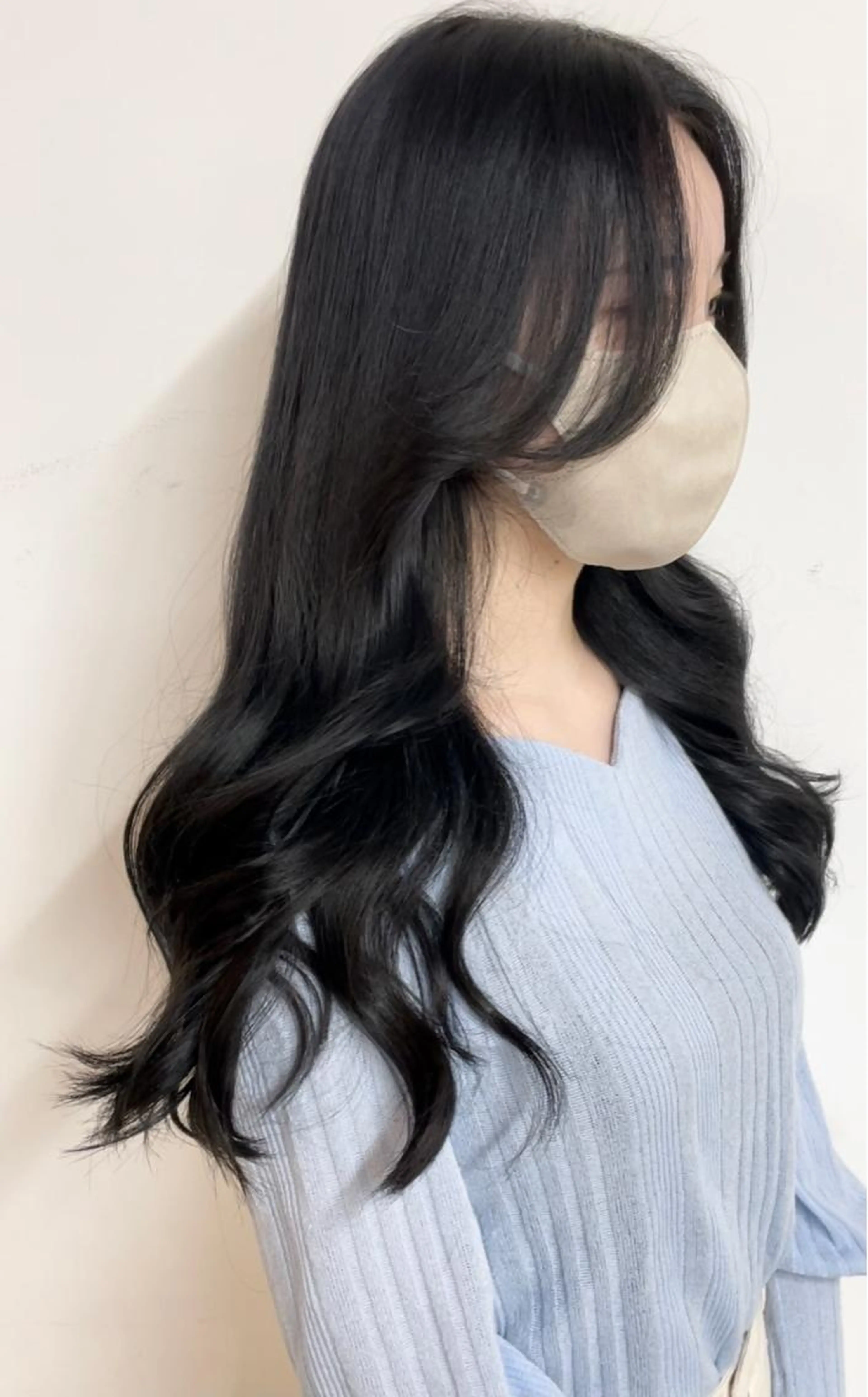 💚流れるお顔まわり💚前髪おくれ毛カット+カラー+4STEPトリートメント付きの写真