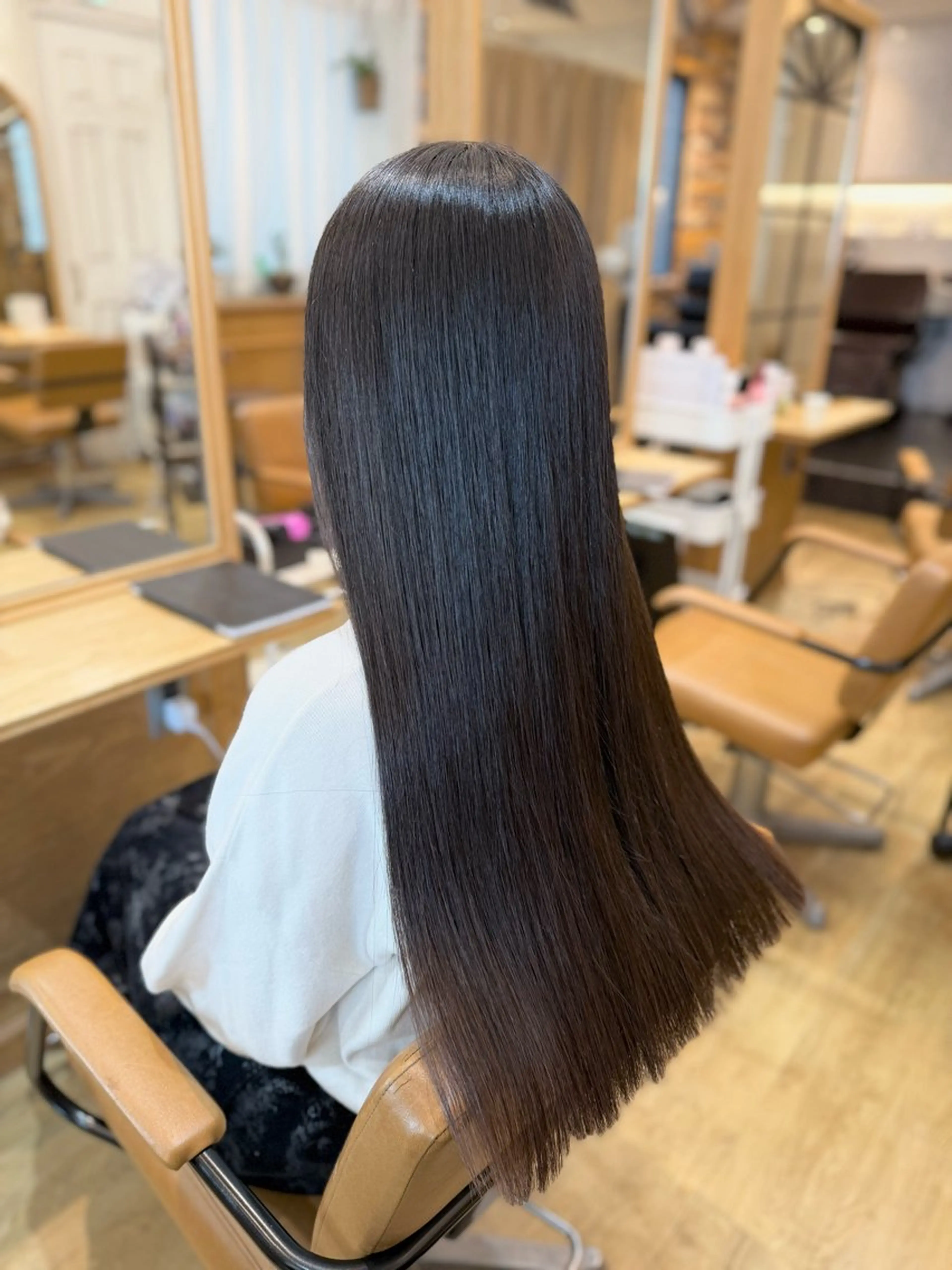 ロング 髪質改善 縮毛矯正 縮毛矯正 ヘアメイク美容師 🦋サカモトレナ🦋のヘアスタイル