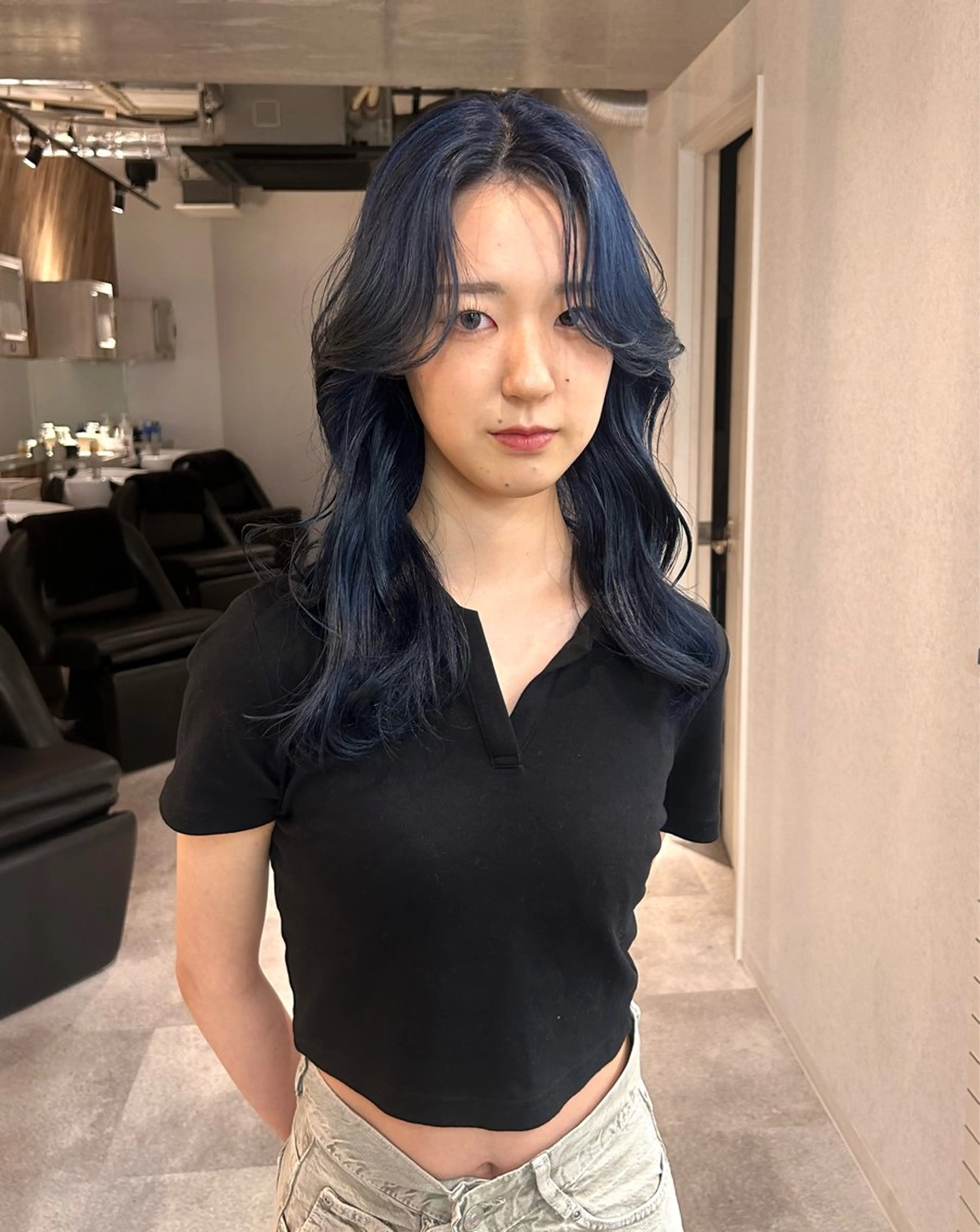 セミロング ryo yaのヘアスタイル