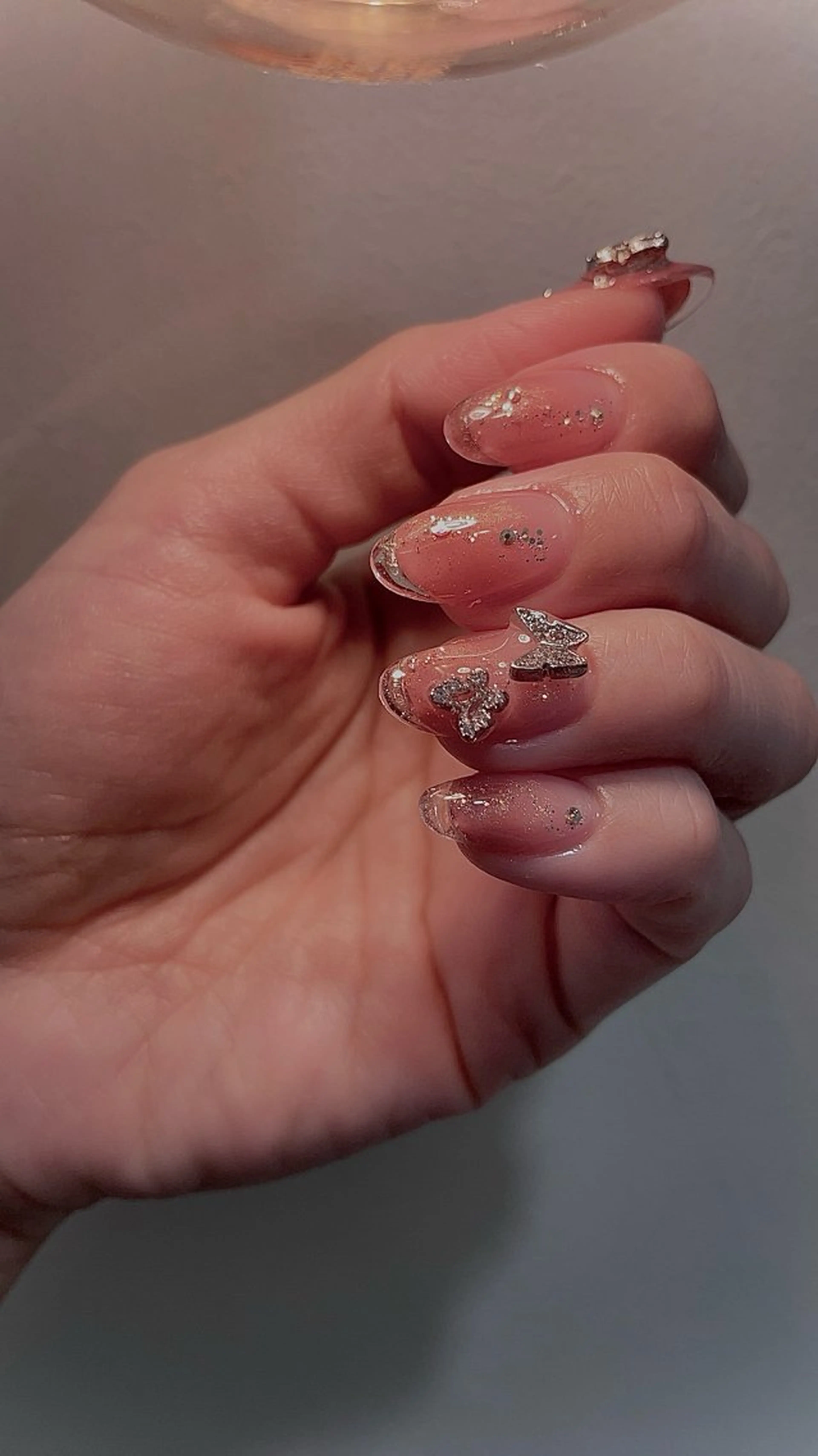 ネイル クリアネイル フレンチネイル Spiky とうげ ふうかのネイルデザイン