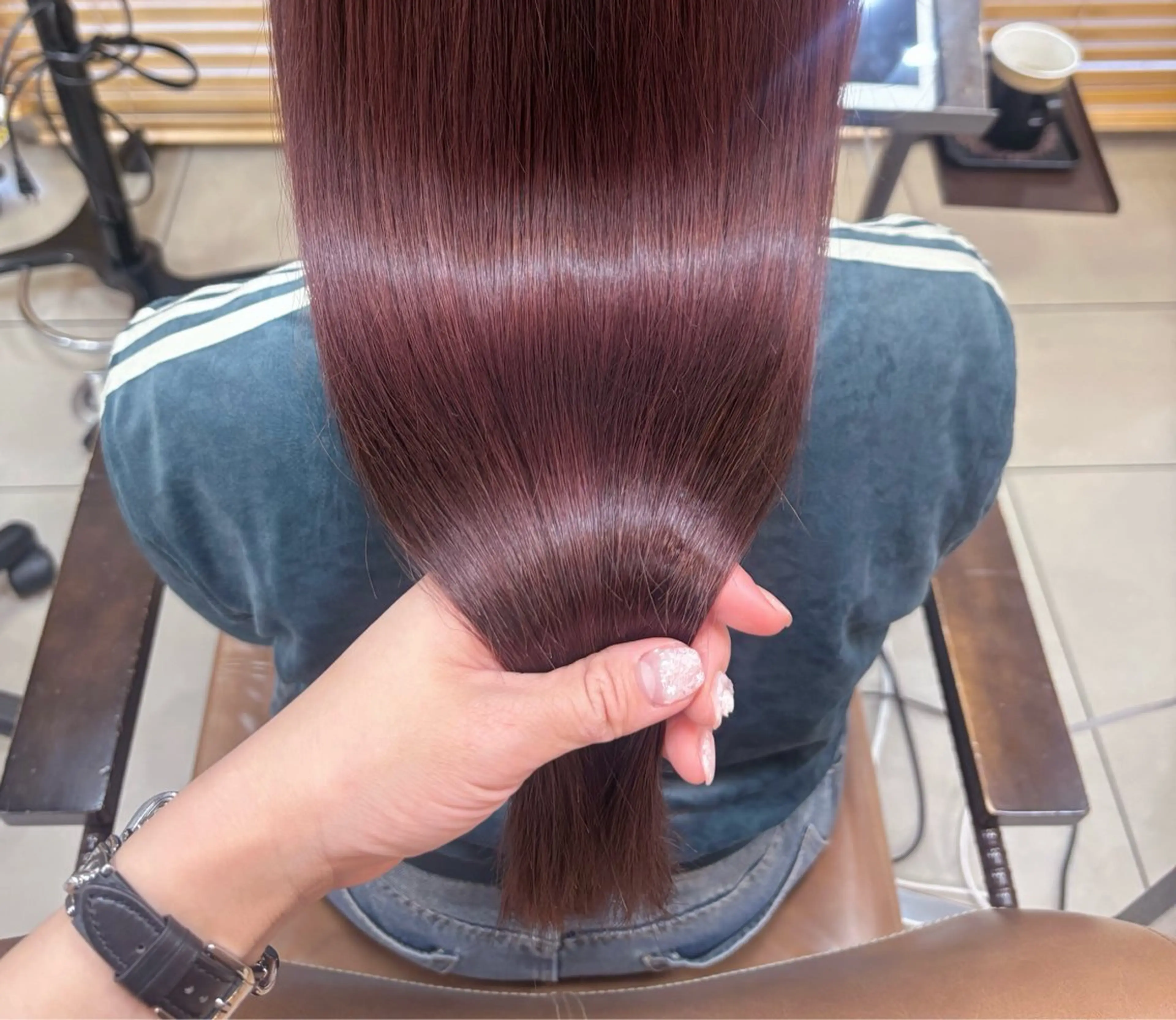 ミディアム カラー ボルドーカラー ラベンダーカラー トリートメント ヘアカラー 頭皮×髪質改善 透明感カラー💎中村のヘアスタイル