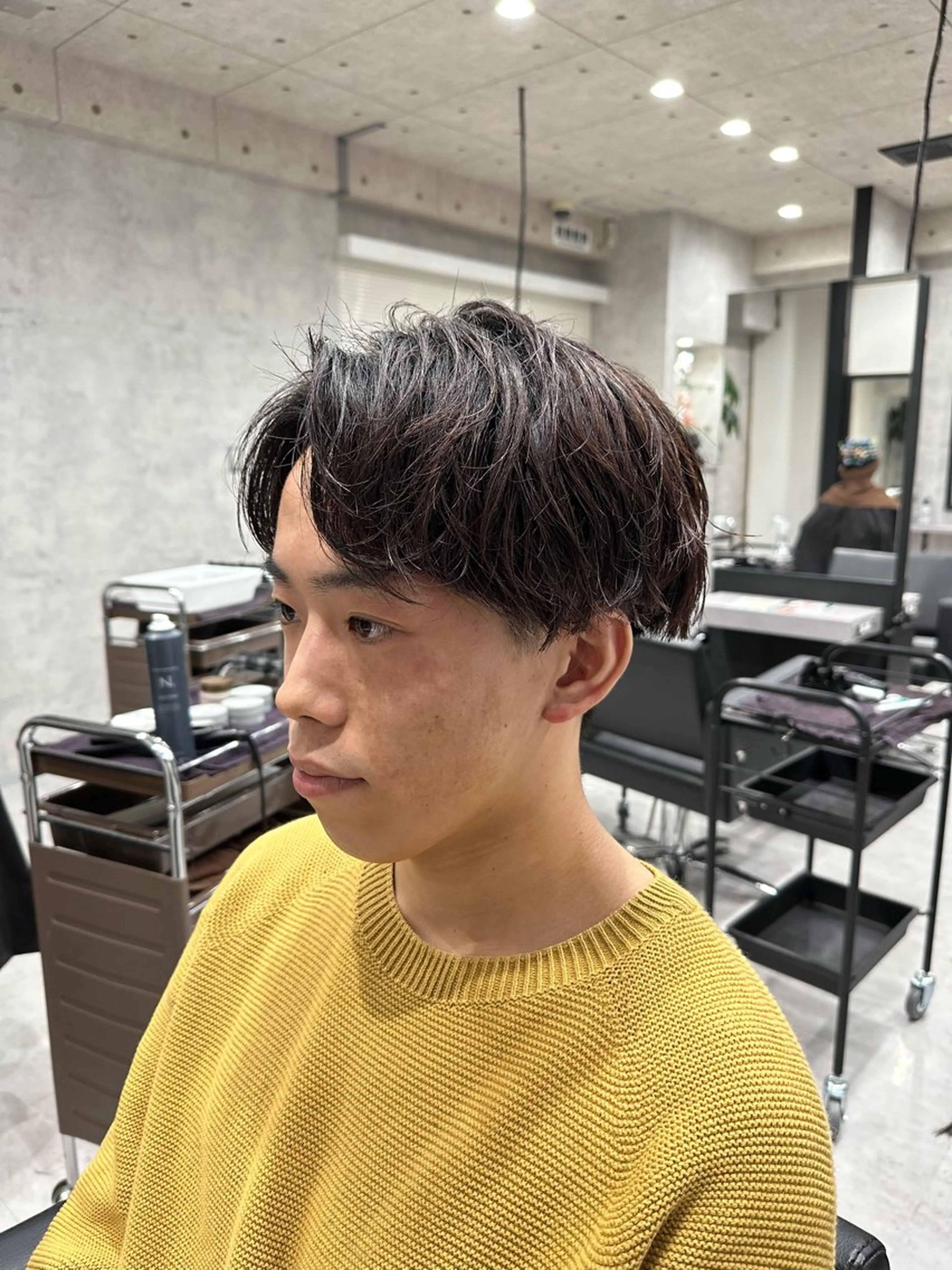 ショート パーマ メンズ マッシュ ショートヘア カット ユウ🪄 パーマ指名No1のヘアスタイル