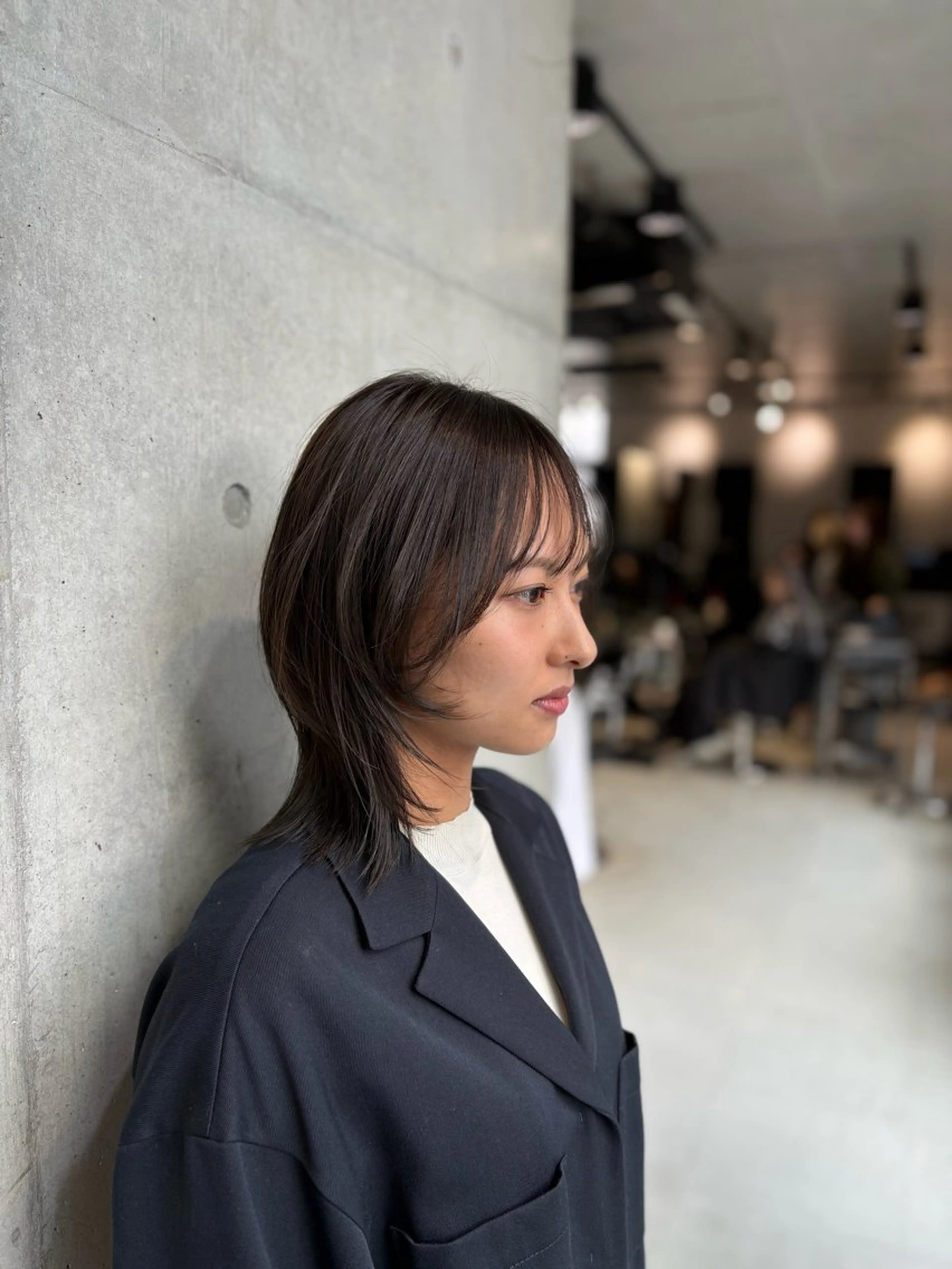 ミディアム カラー パーマ カット ヘアカラー トリートメント レイヤー/グレージュ 髪質改善/コウスケのヘアスタイル