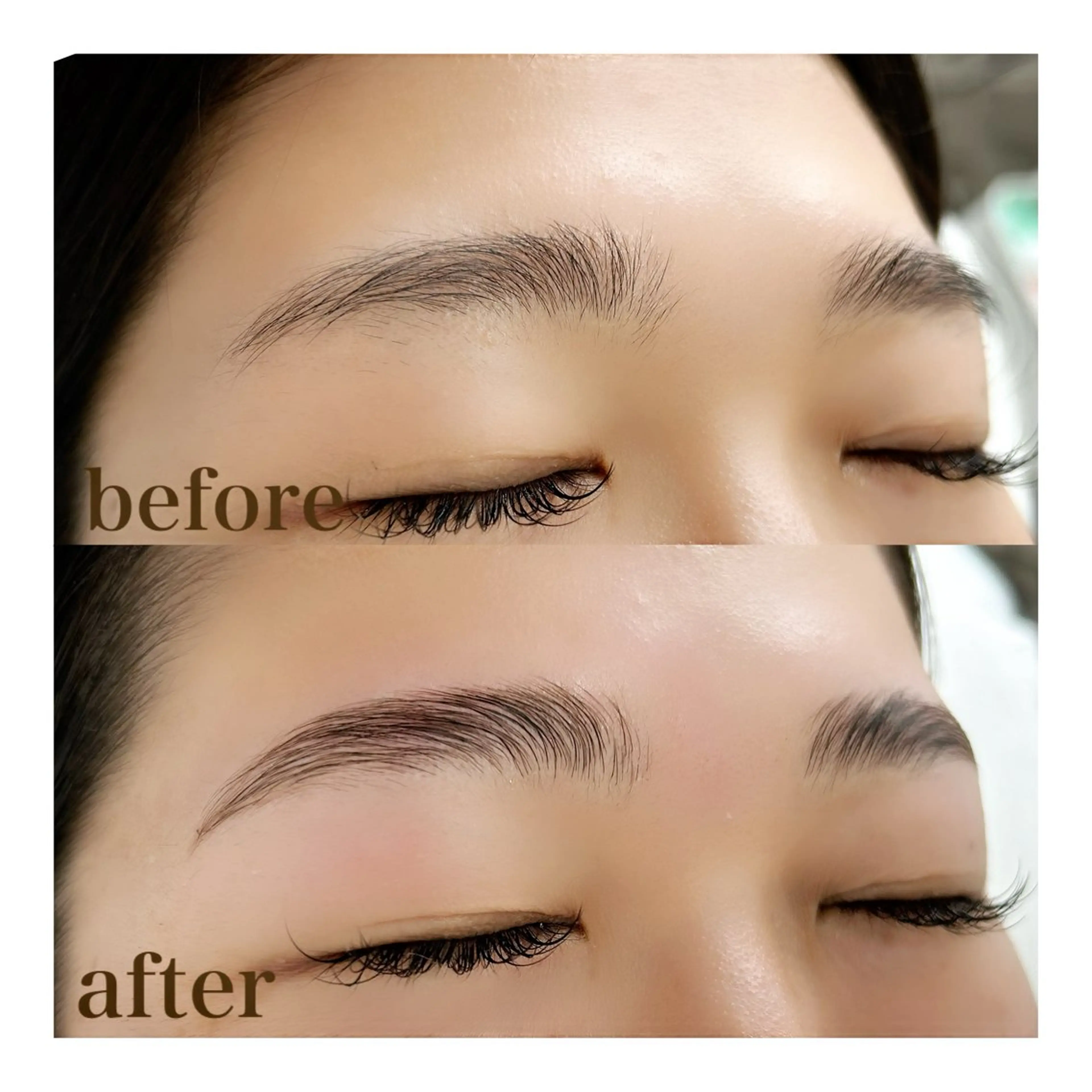 ハリウッドブロウリフト＋メイクレクチャーの写真