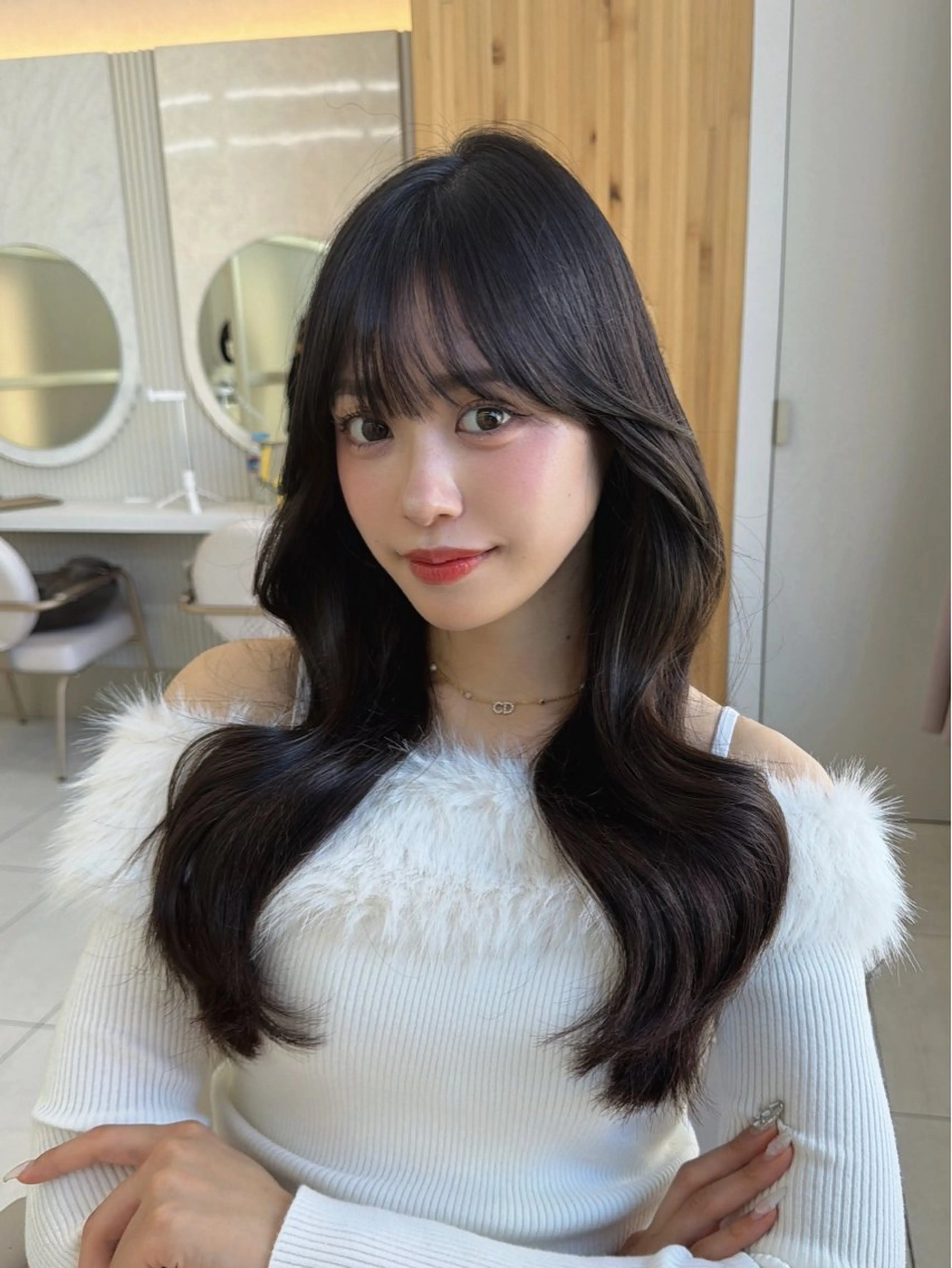 セミロング カット ヘアカラー トリートメント レイヤー/顔周り /韓国ヘア/TAKUのヘアスタイル