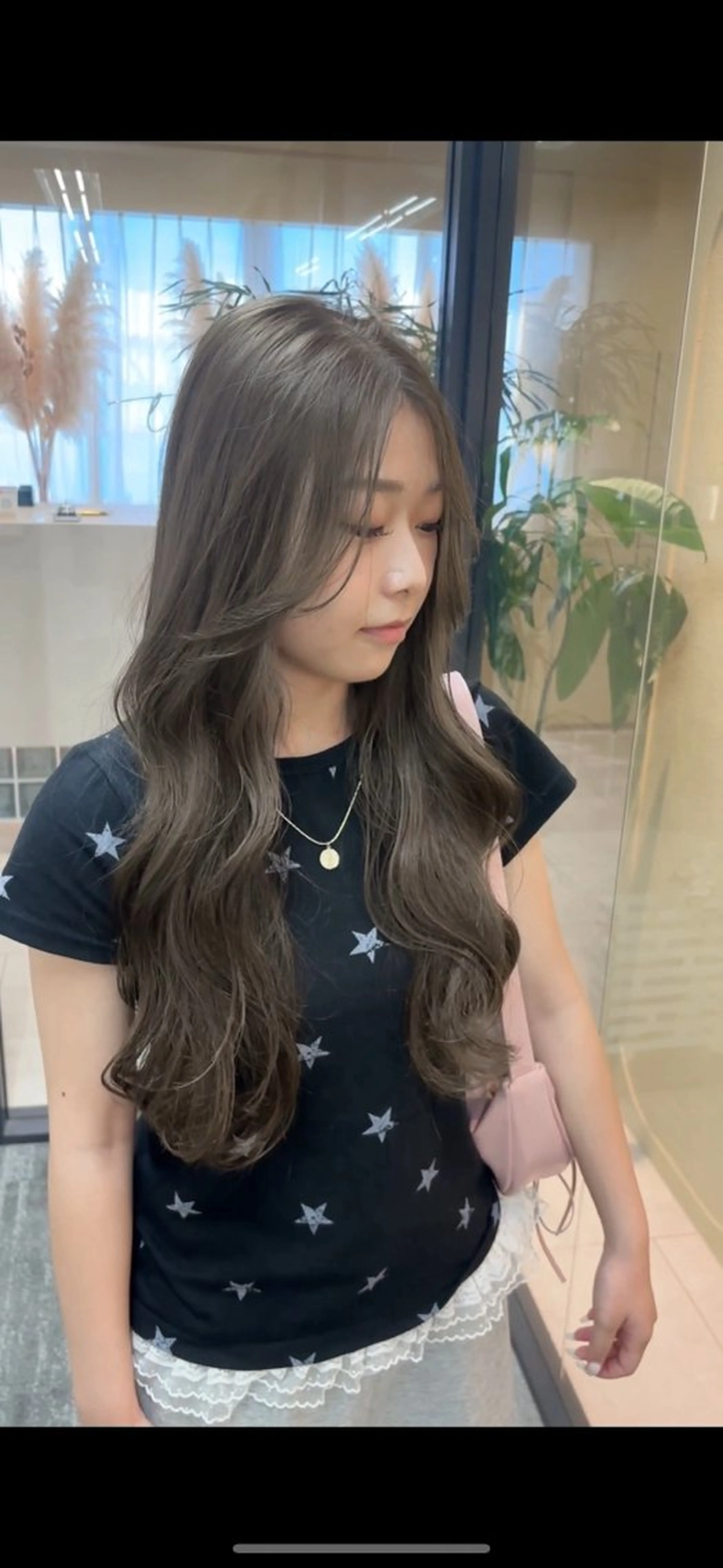 ロング カラー カット ヘアカラー トリートメント SABO /透明感カラー/美髪のヘアスタイル