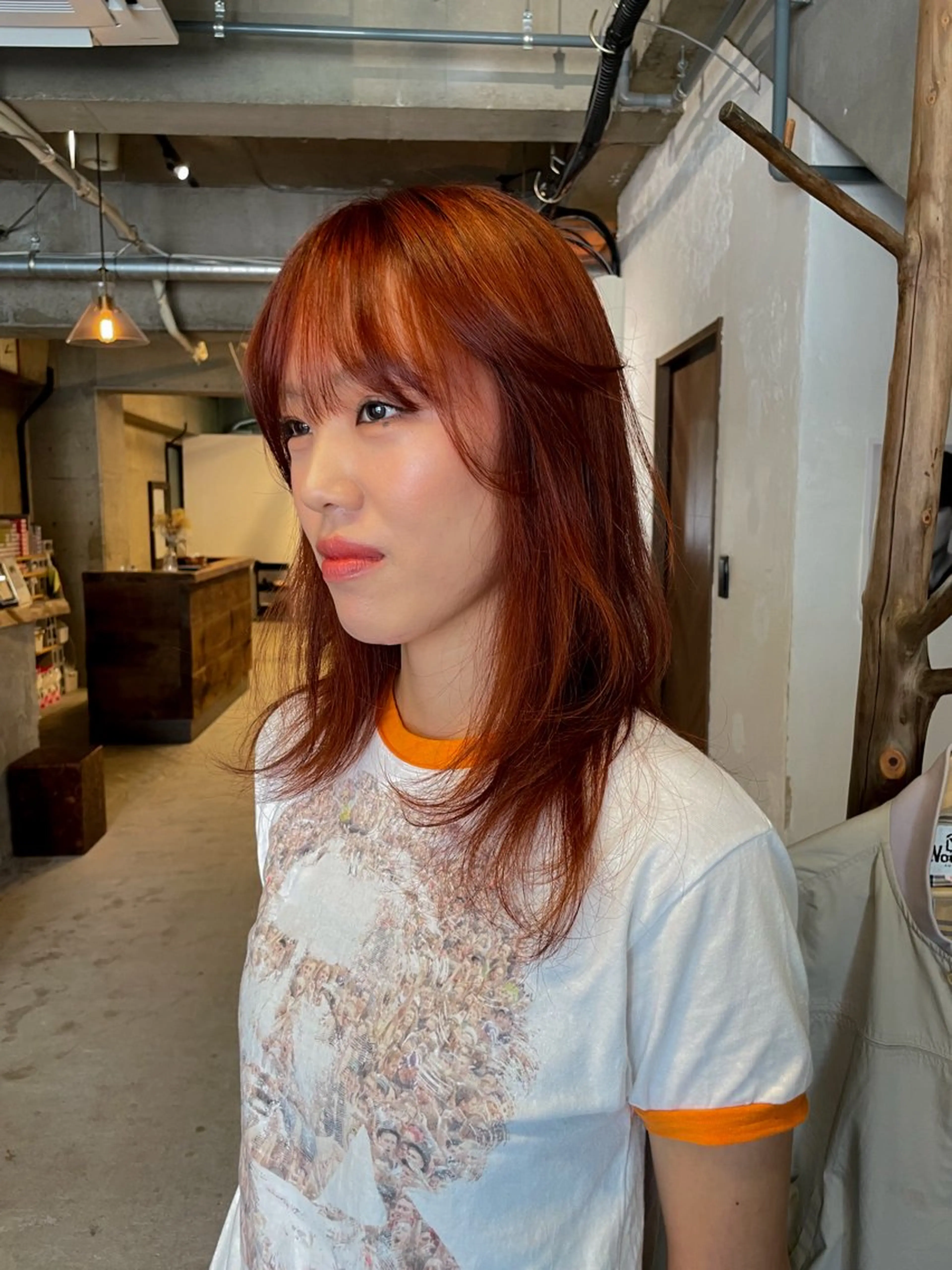 セミロング カラー パーマ/レイヤー 岩山丈一郎のヘアスタイル