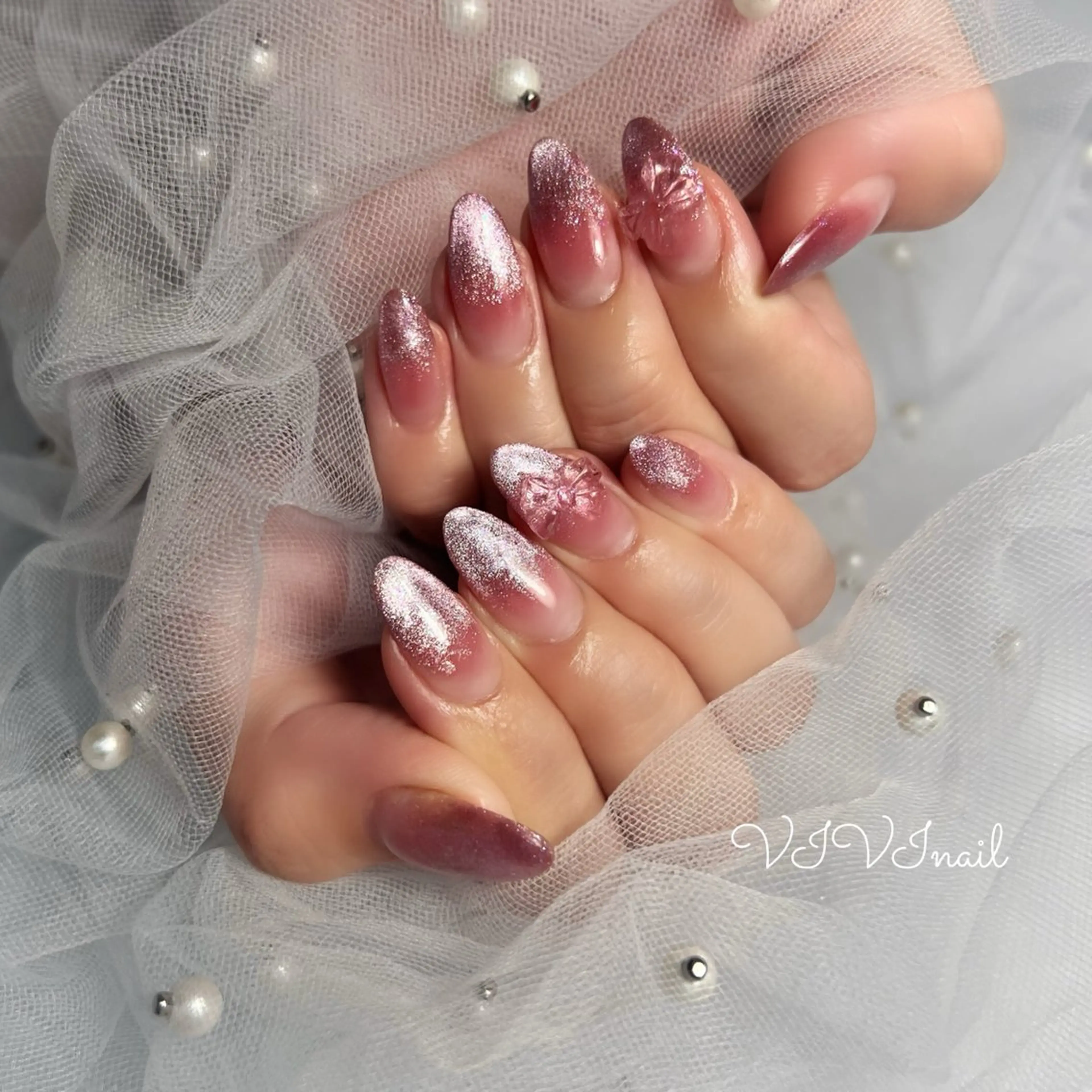 ネイル マグネットネイル ハンドネイル vivi nailのネイルデザイン